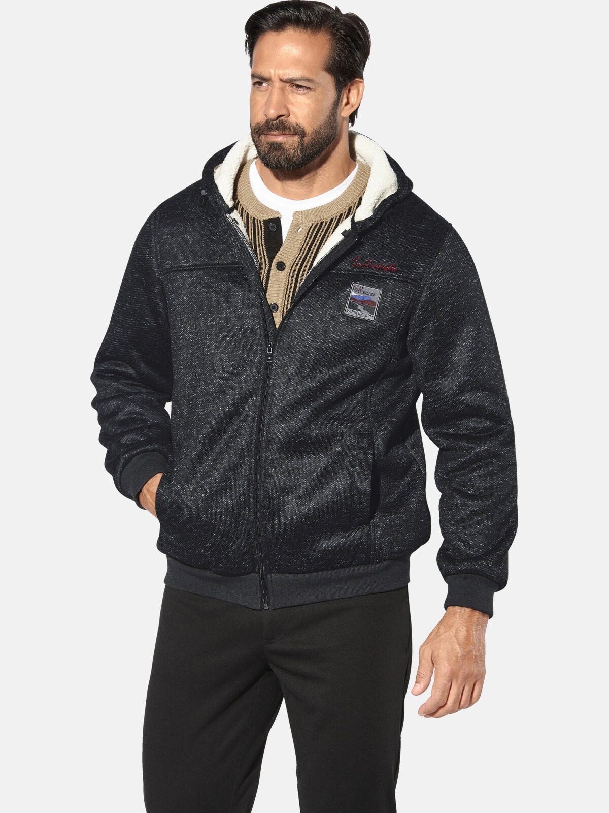 Jan Vanderstorm Kapuzensweatjacke "Sweatjacke MIKRIKSON" günstig online kaufen