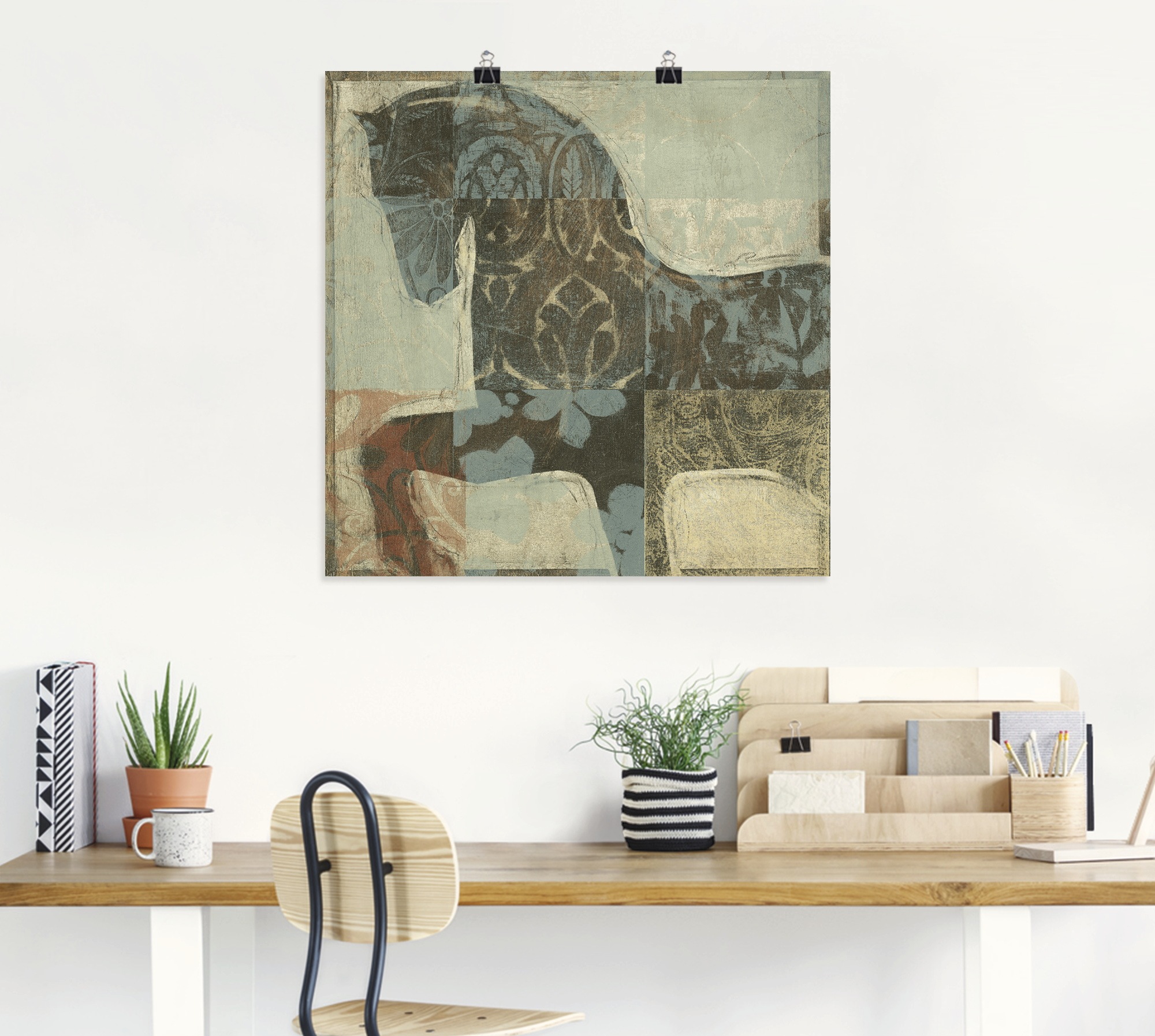 Artland Wandbild »Gemustertes Pferd I«, Haustiere, (1 St.), als Alubild, Outdoorbild, Leinwandbild, Poster in verschied. Größen