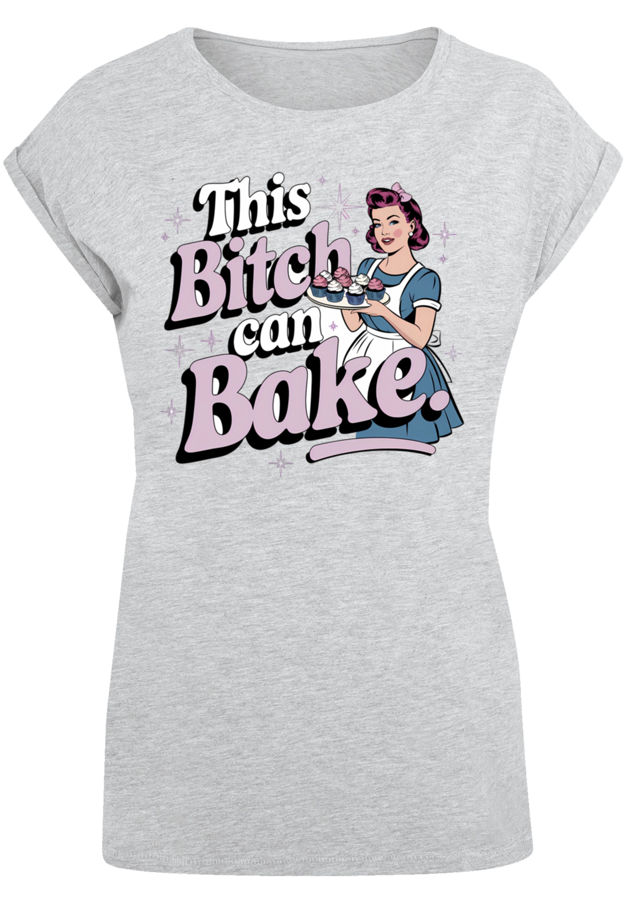 F4NT4STIC T-Shirt "Vintage Pin Up Bäckerin "This Bitch Can Bake"", Premium günstig online kaufen
