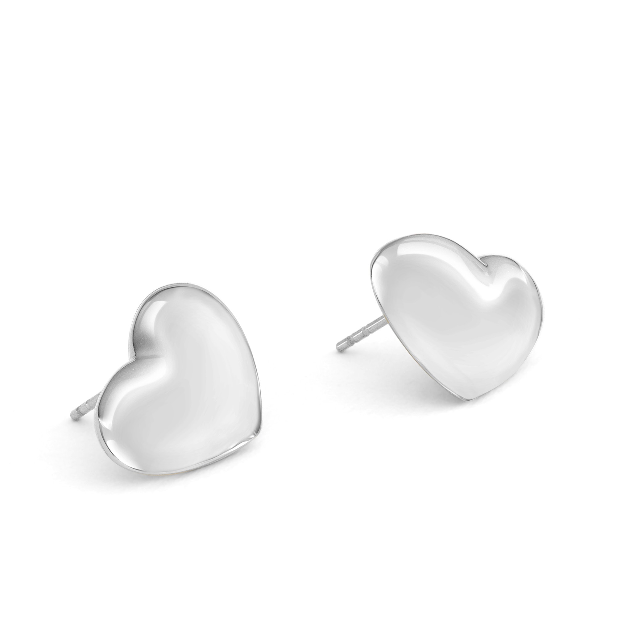Echtzeit Paar Ohrstecker »Schmuck Geschenk Edelstahl Ohrringe Puffy Heart Herz«