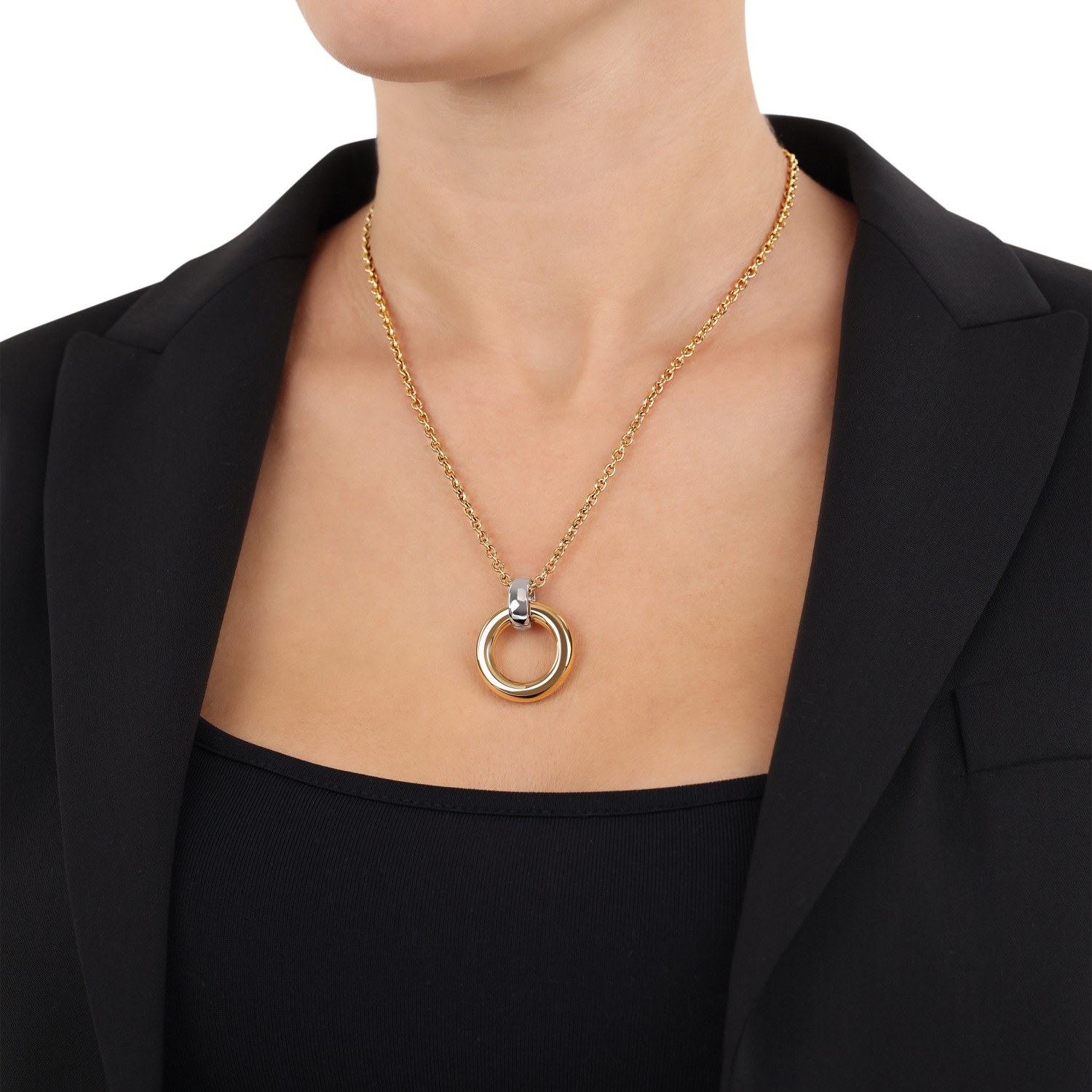 JOOP! Kette mit Anhänger »Kreis, 2039841«, mit Zirkonia (synth.)