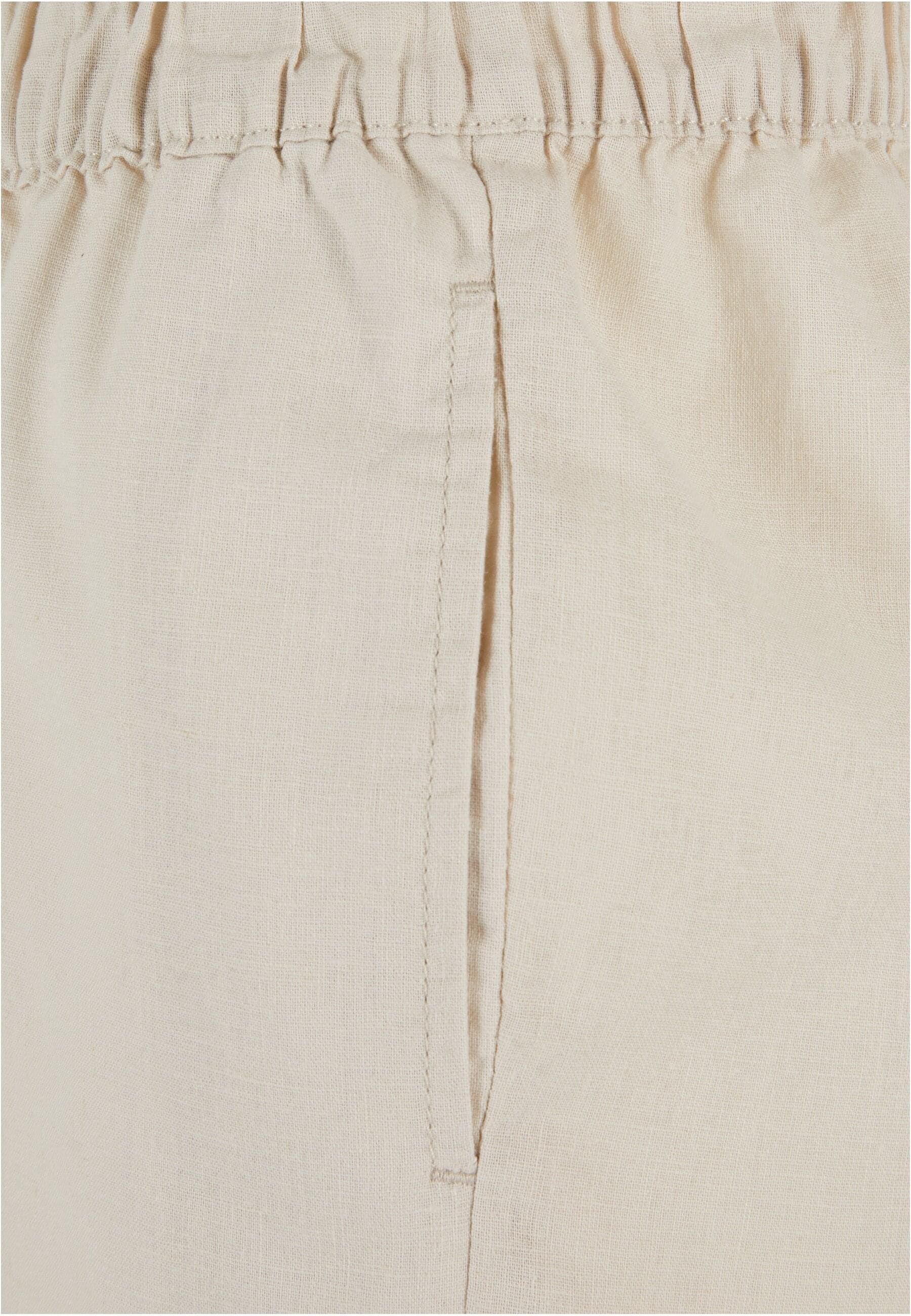 URBAN CLASSICS Shorts »Urban Classics Damen Ladies Linen Mixed Boxer Shorts«, (1 tlg.)