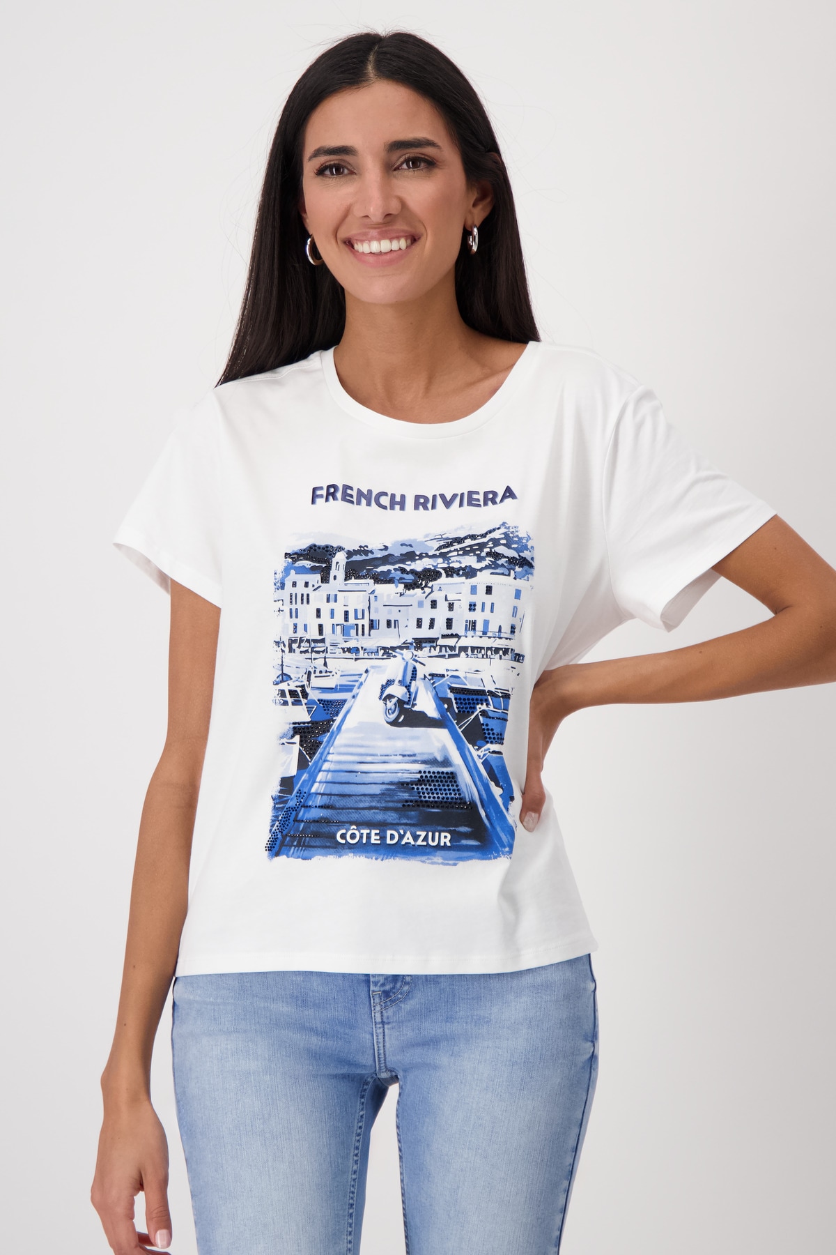 Monari T-Shirt "Shirt French Riviera", Mit Rundhalsausschnitt günstig online kaufen