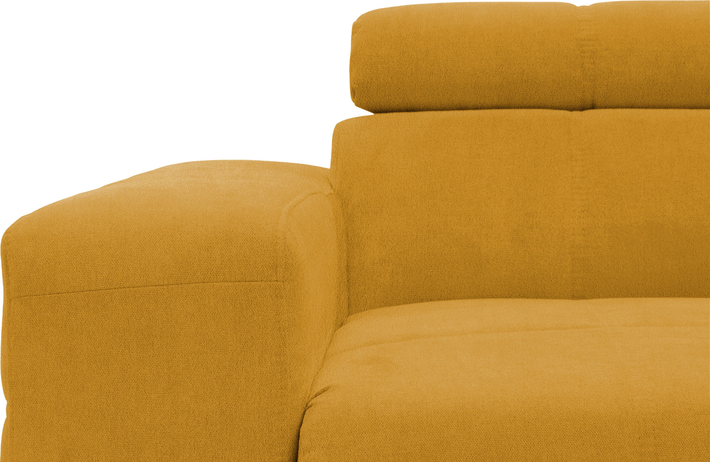 OTTO home Wohnlandschaft »Ballerup 359 x 228 cm, auch mit verstellbarer Sitztiefe« Kopfteile verstellbar, aus pflegeleichtem, weichem Bezugsstoff, U-Form
