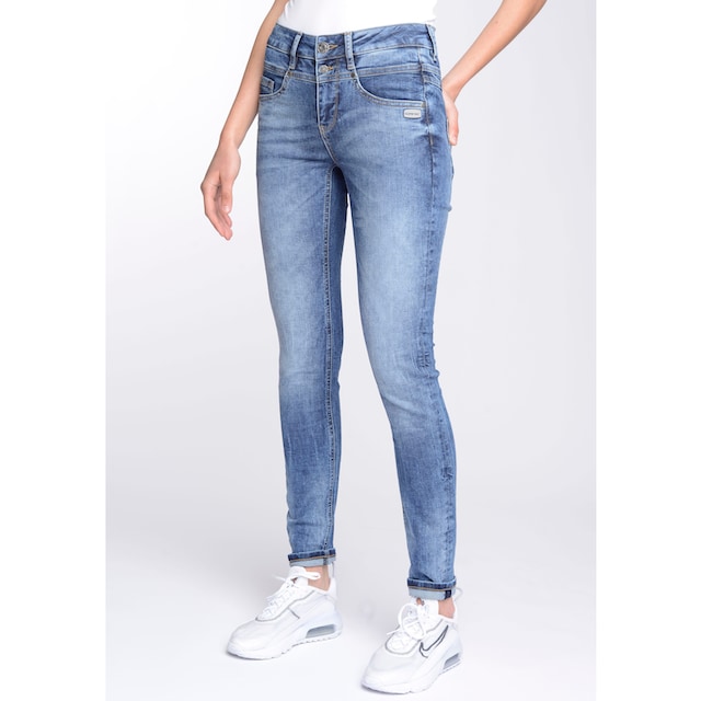 GANG Skinny-fit-Jeans »94MORA«, mit 3-Knopf-Verschluss und Passe vorne für  bestellen | BAUR | Slim-Fit Jeans