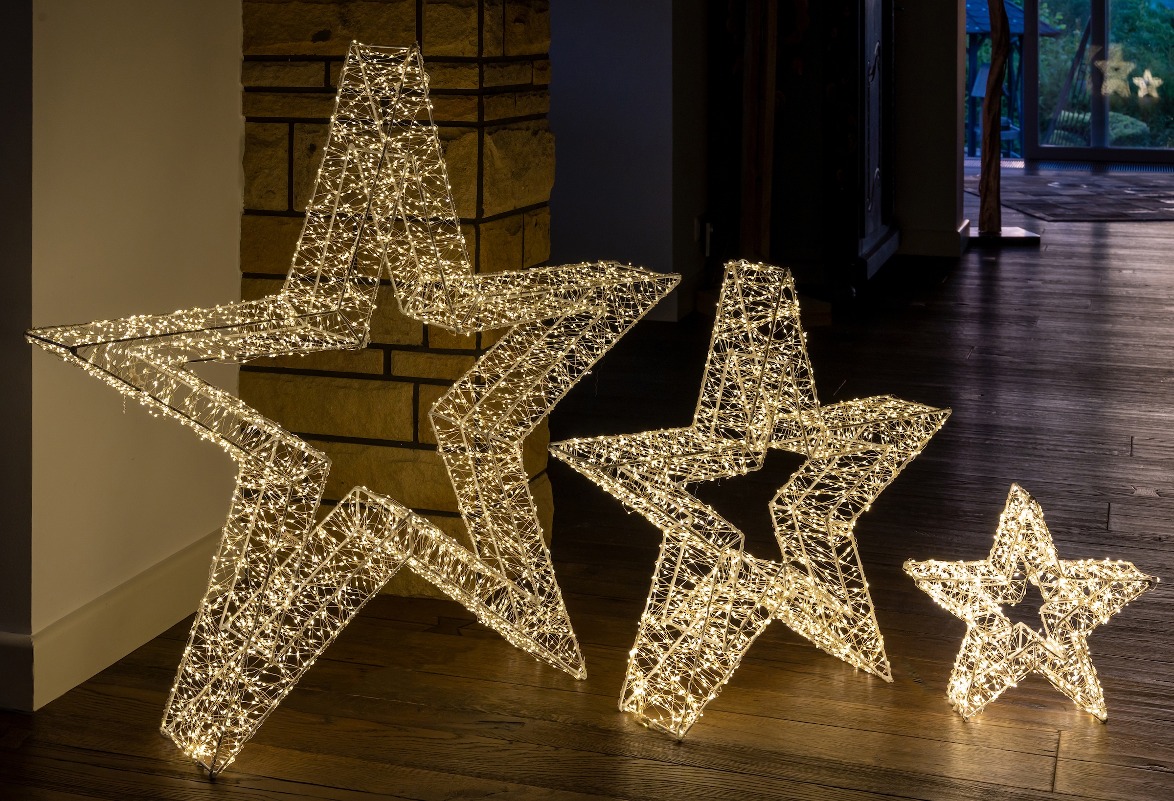 stromsparende Weihnachtsdeko 7680 LED BAUR Star-Max aussen«, Stern flammig-flammig, »Weihnachtsstern, bestellen LED |