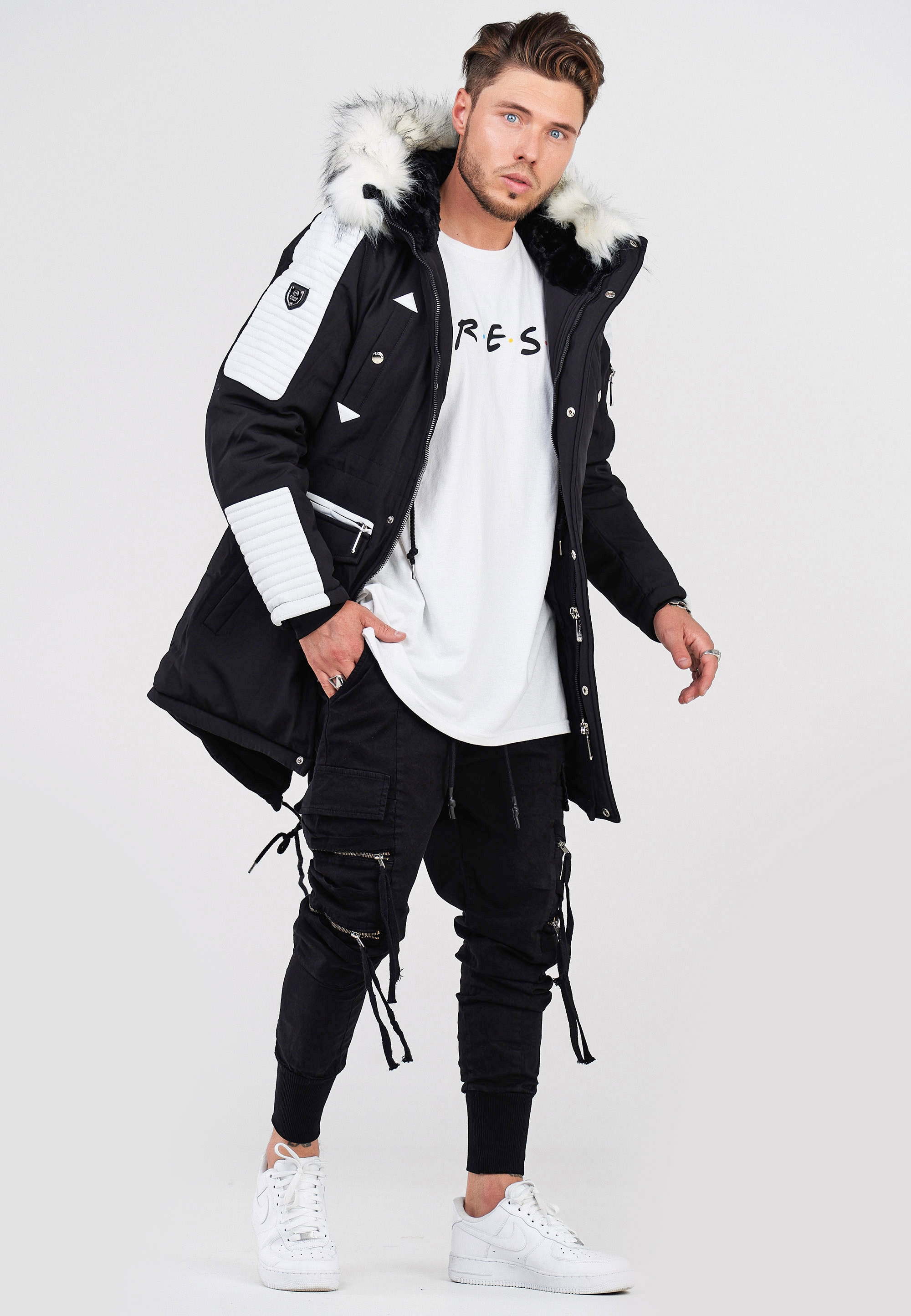 behype Parka "FADE-2", mit wärmender Kapuze günstig online kaufen