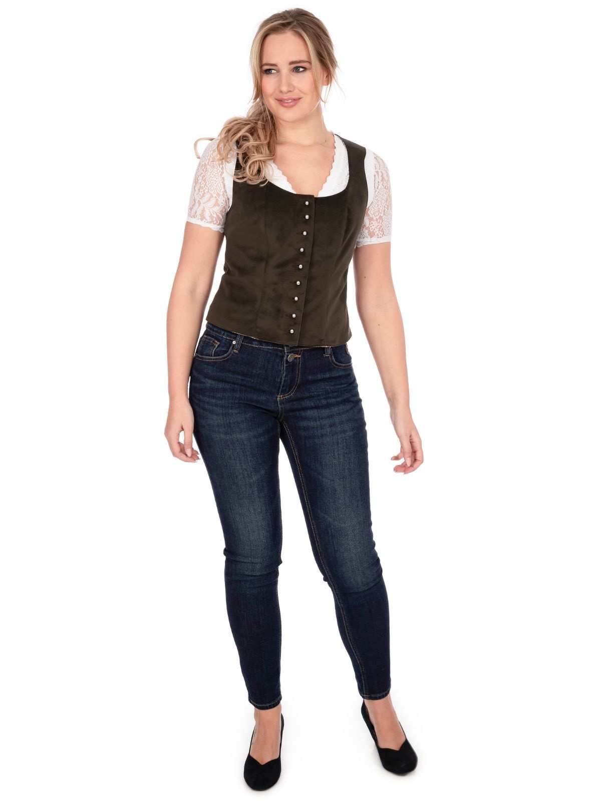 OS-Trachten Trachtenbluse »Mieder 453001-3060«