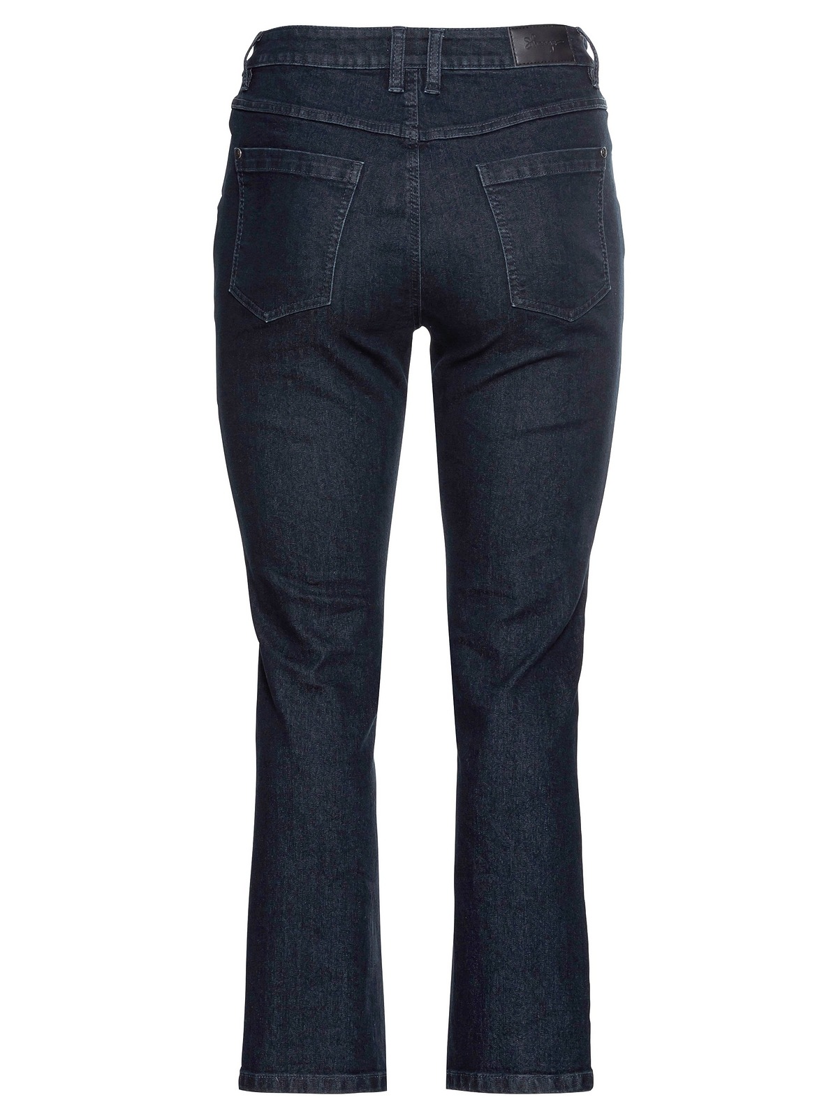 Sheego Gerade Jeans »Große Größen«, mit Knopfverschluss und V-förmiger Nahtführung