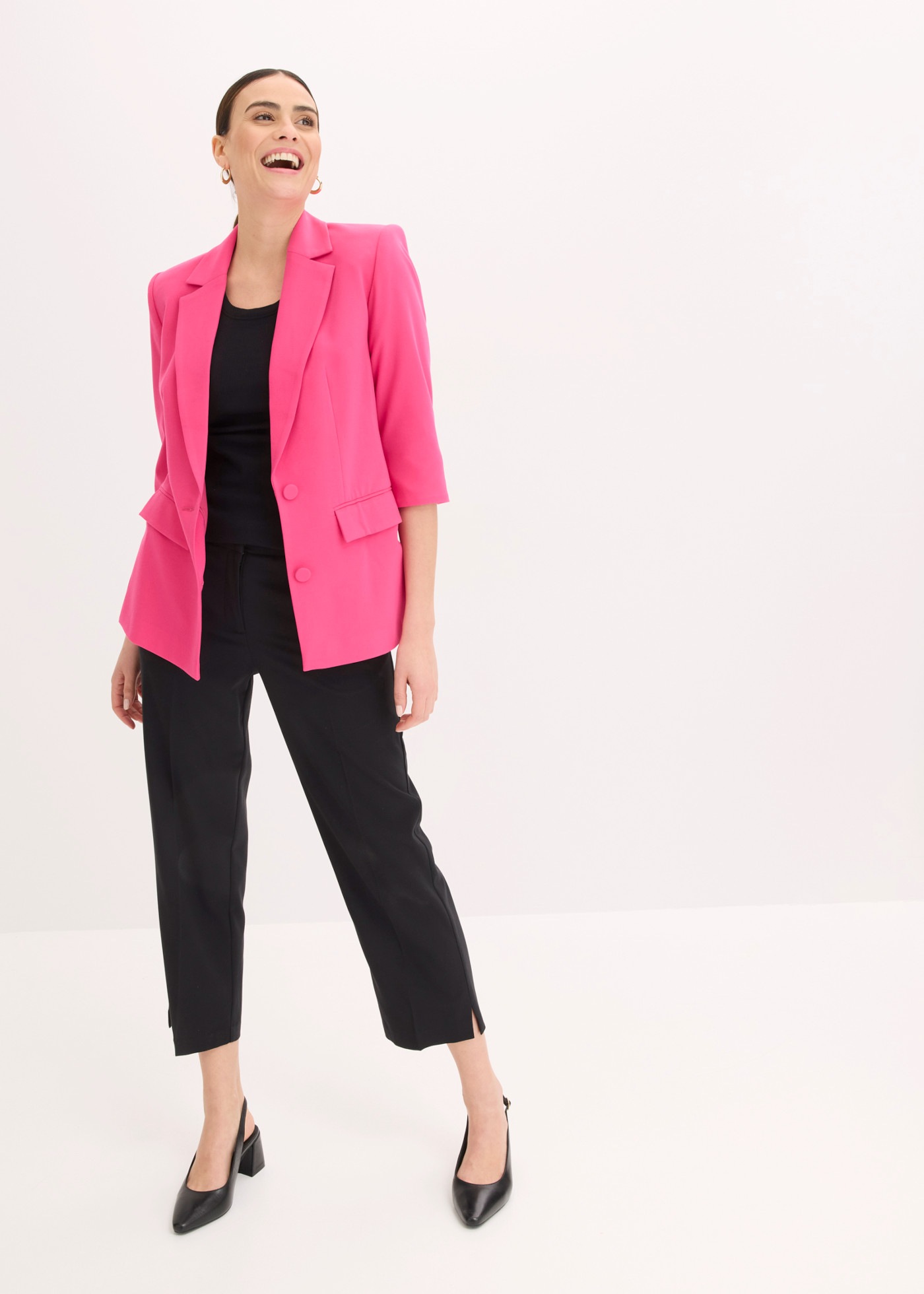 bonprix Jackenblazer mit Reverskragen, Loose Fit Passform