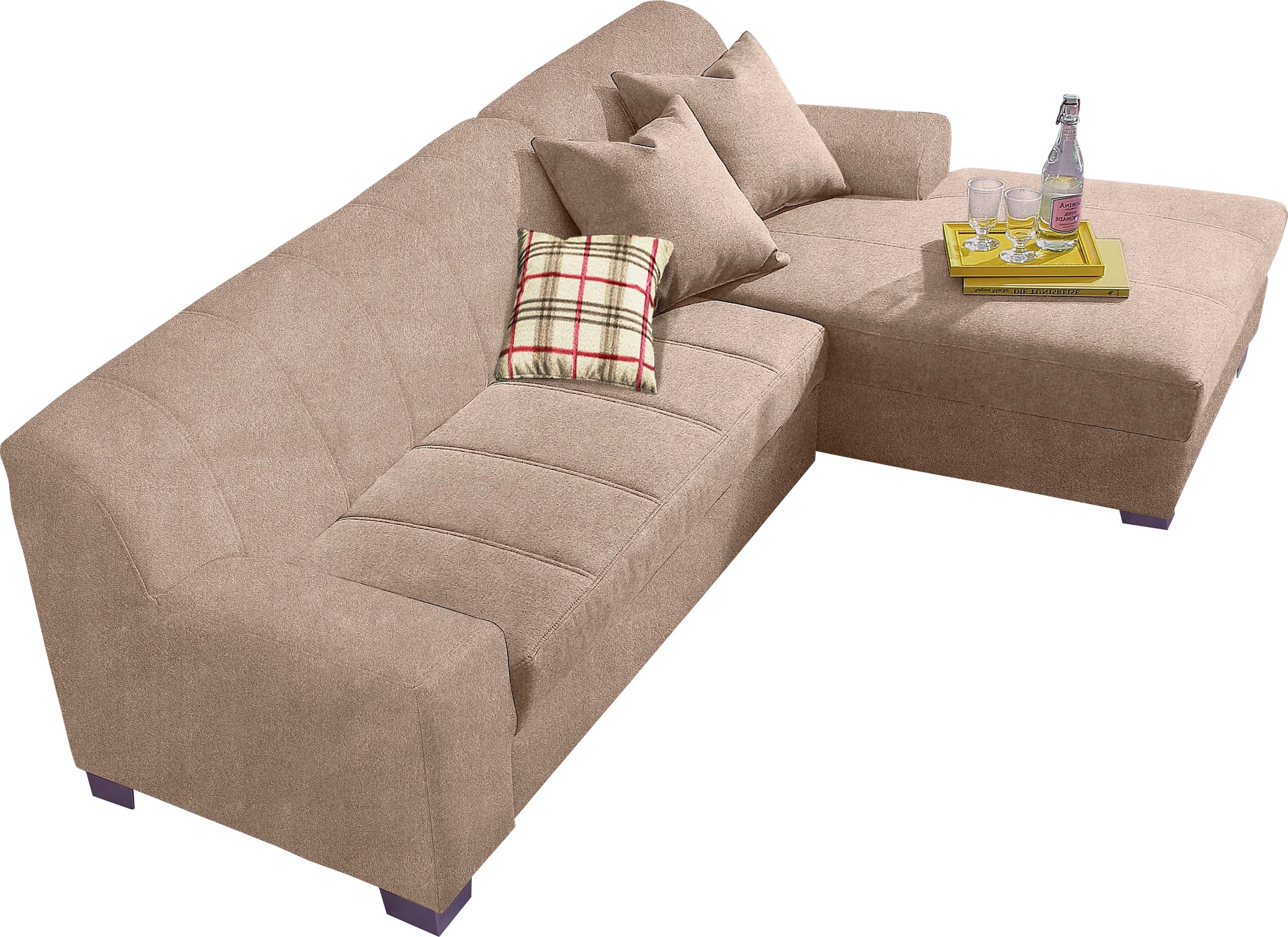 Home affaire Ecksofa "Anzio, elegant und gemütlich, Breite 239cm, L-Form" w günstig online kaufen