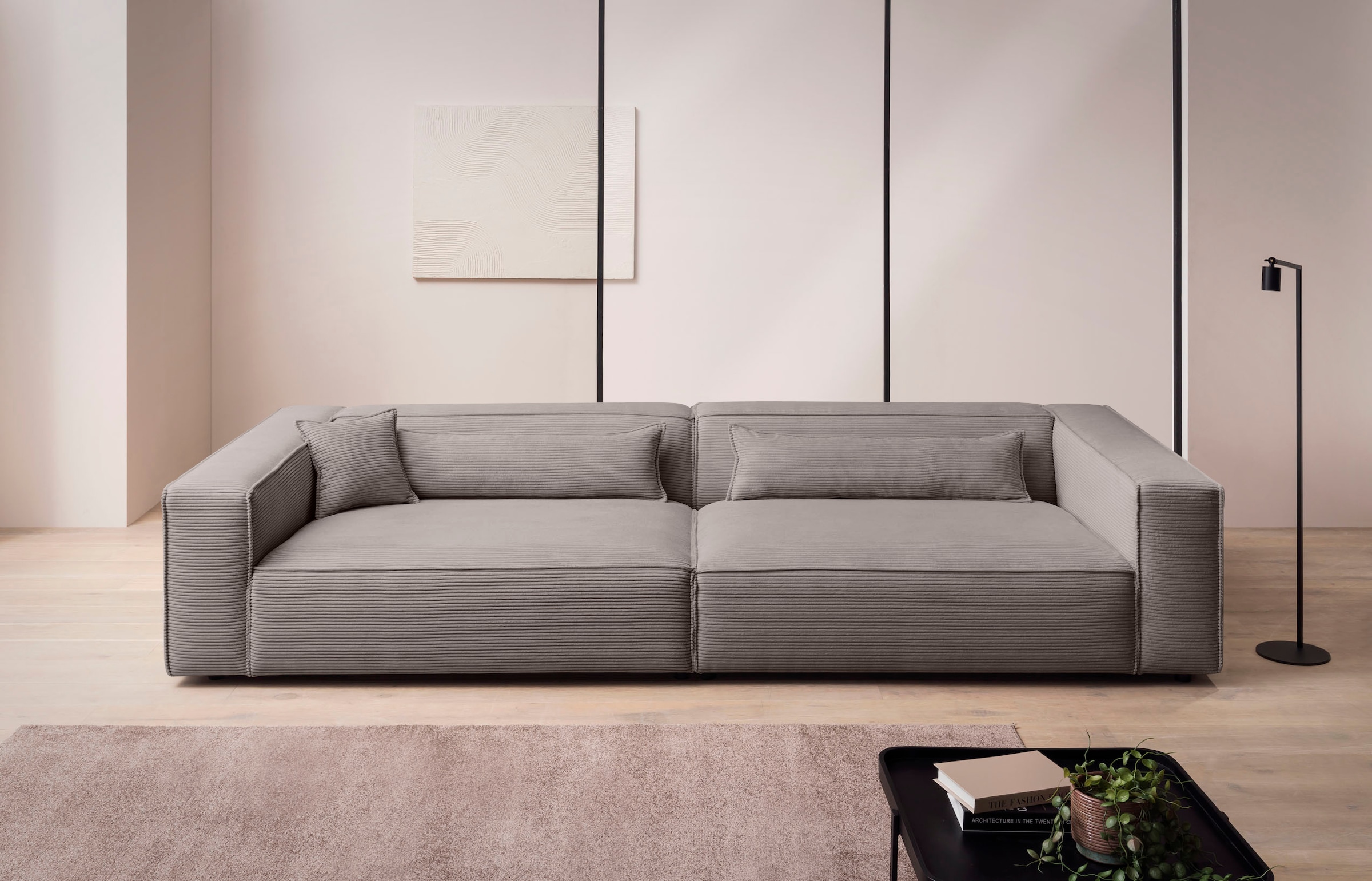 LeGer Home by Lena Gercke 3-Sitzer "PIARA, XXL Sofa mit Kedernaht, Big-Sofa günstig online kaufen