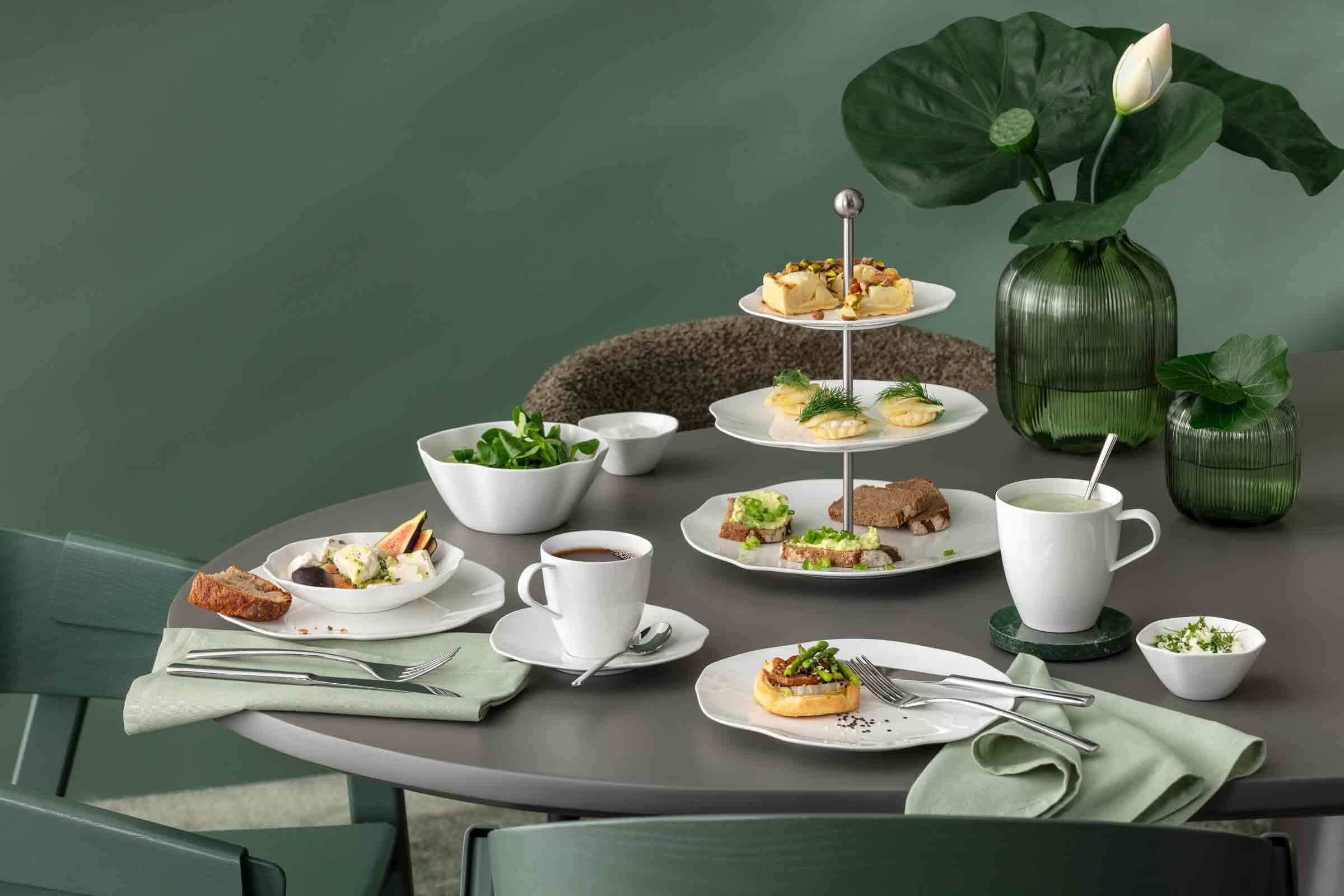 Villeroy & Boch Geschirr-Set »Kombiservice Pura 30er Set weiß« Spülmaschinenfest, Mikrowellensicher