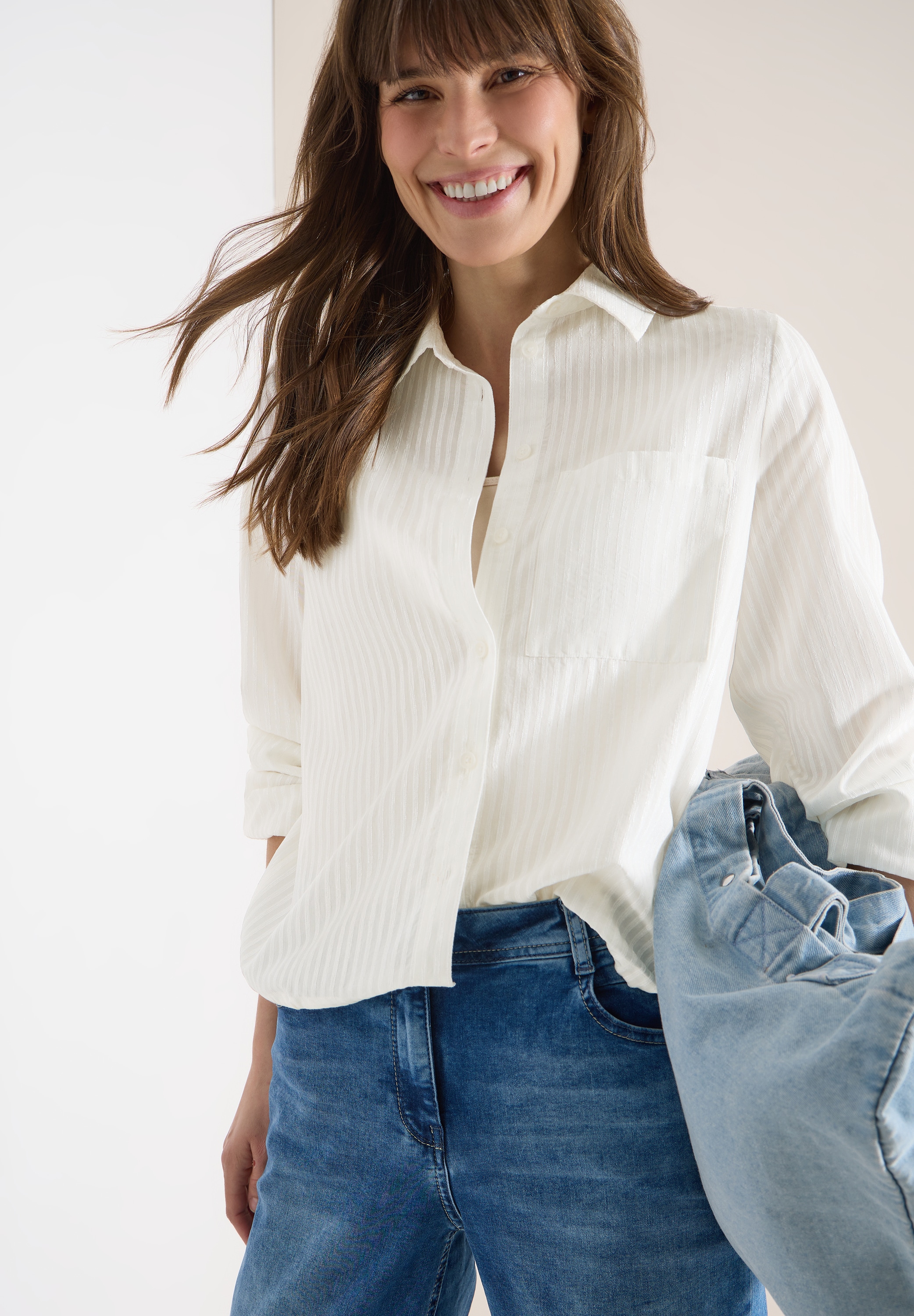 Cecil Langarmbluse mit Knopfleiste günstig online kaufen