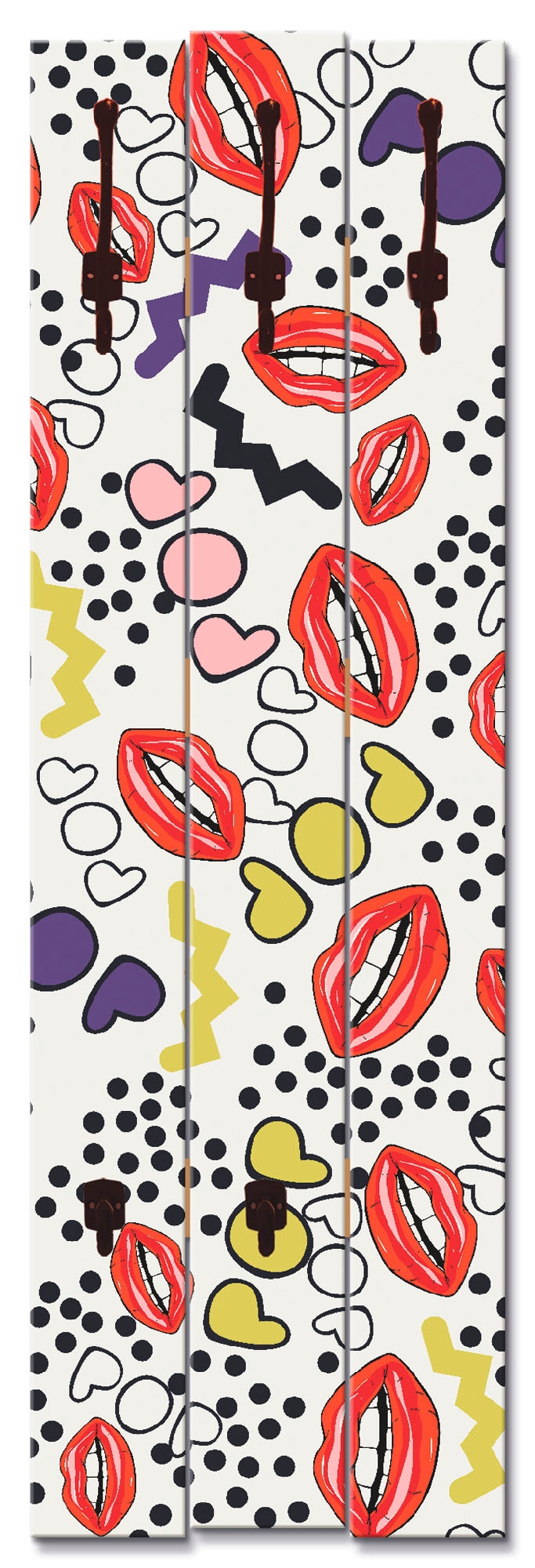 Artland Garderobenleiste »Mund mit Pop-Art«, teilmontiert