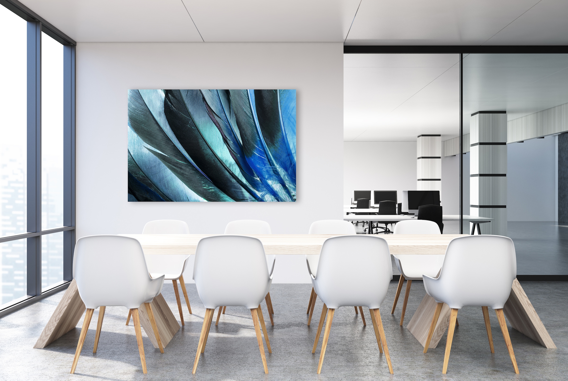 queence Leinwandbild "Feathers" Federn 1 Stk. tlg. mit sehr guten Schallabs günstig online kaufen