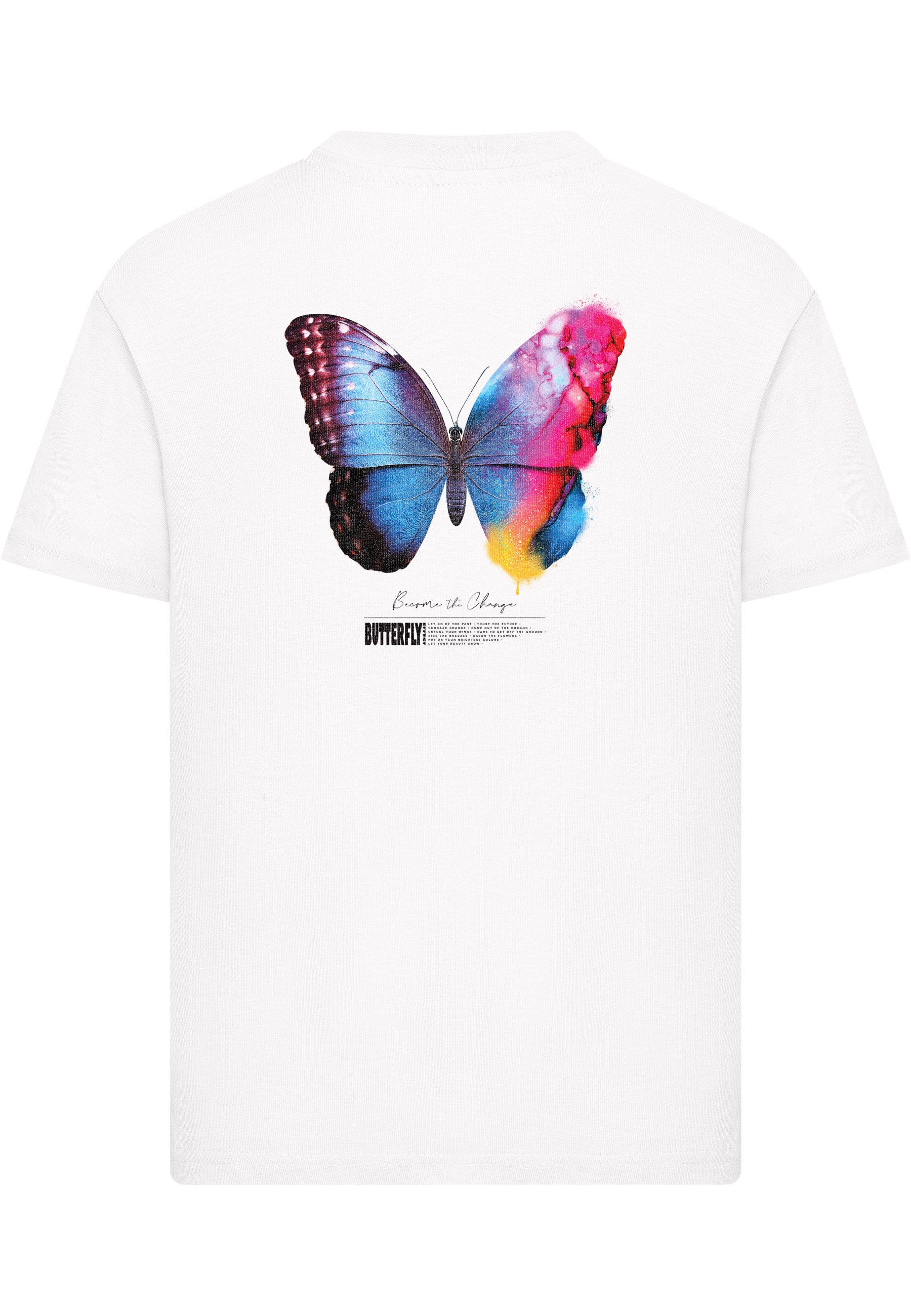 MisterTee T-Shirt »MisterTee Kids Butterfly Effect Become The Change Tee« 1
