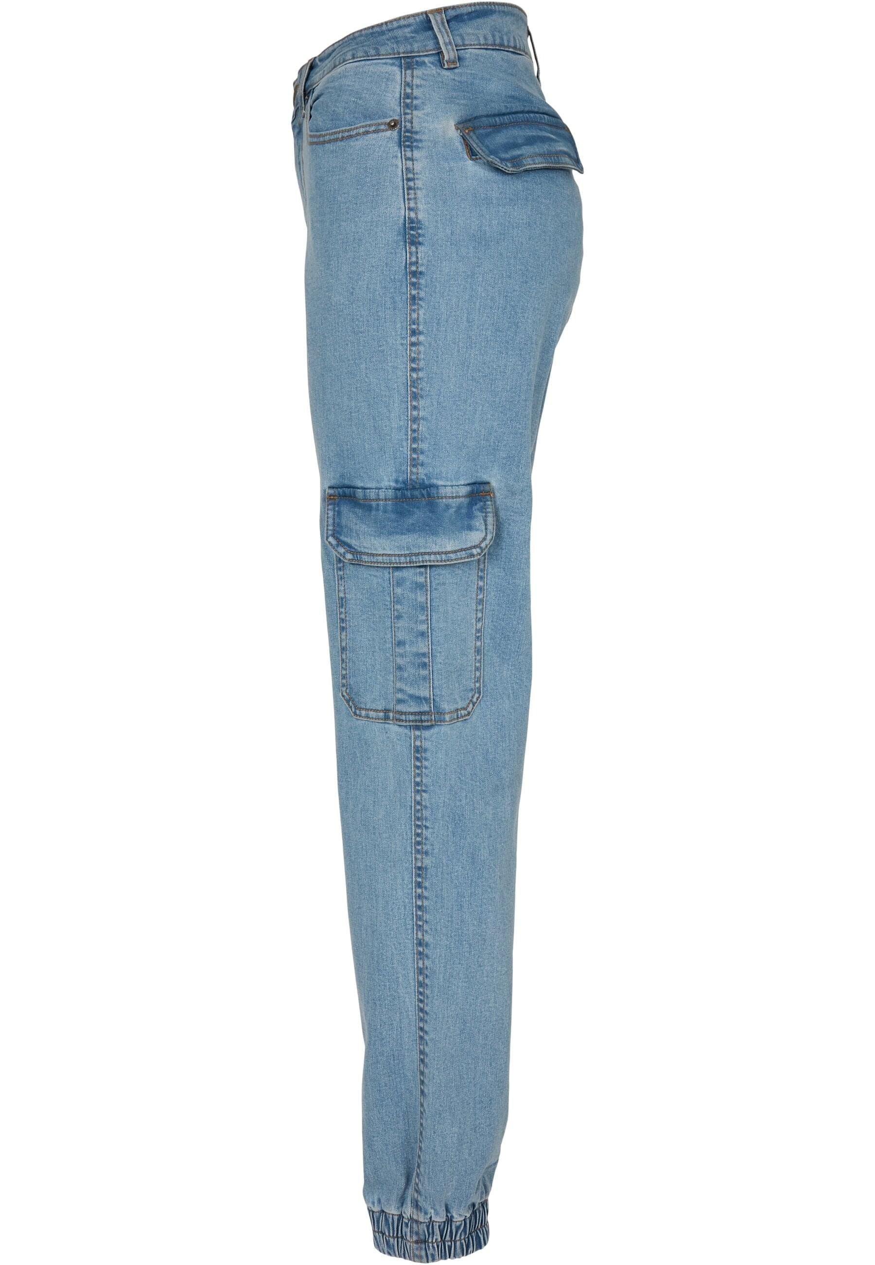 URBAN CLASSICS Stoffhose »Urban Classics Damen Ladies Organic Stretch Denim Cargo Pants«, (1 tlg.)