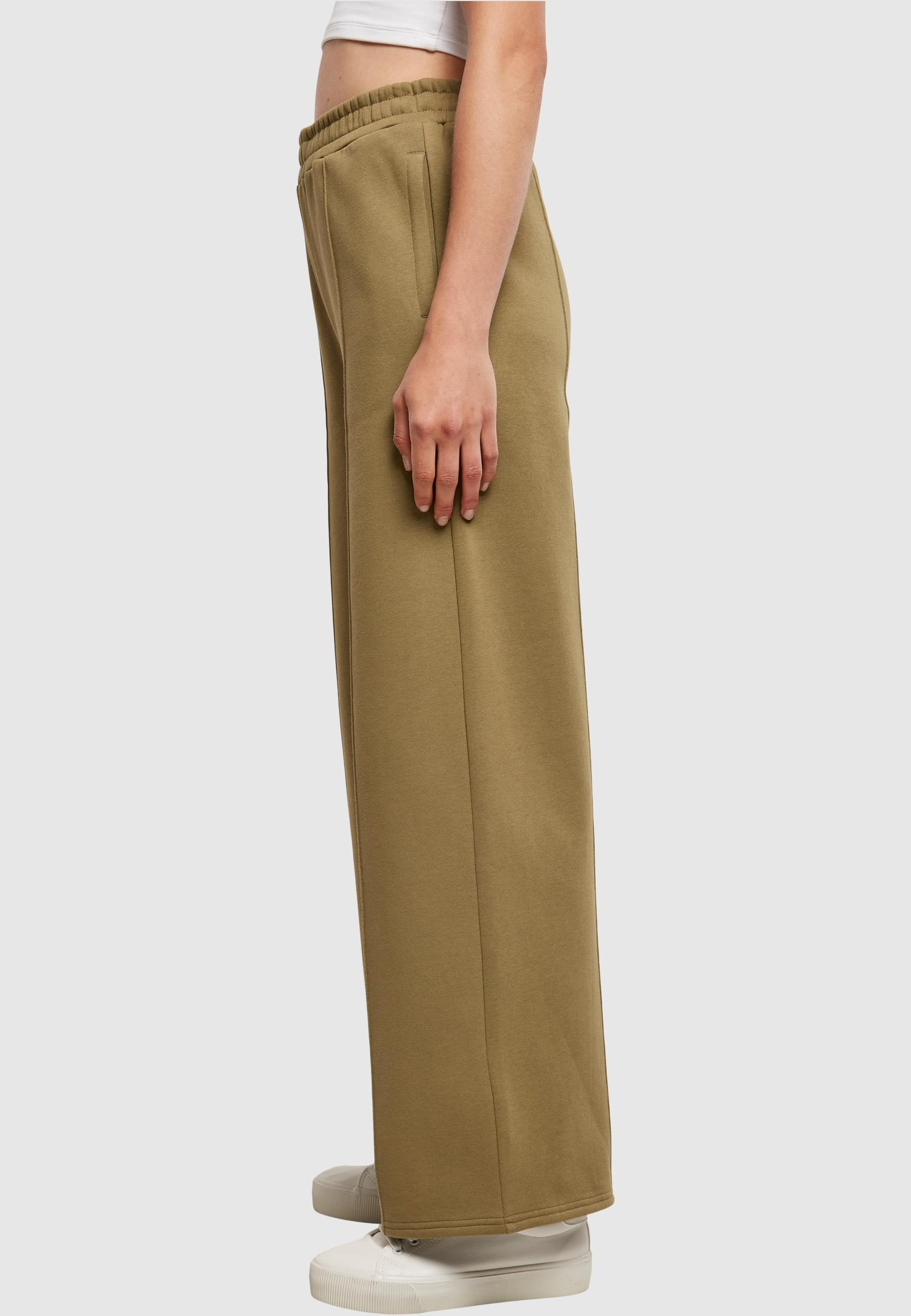 URBAN CLASSICS Stoffhose »Urban Classics Damen Ladies Straight Pin Tuck Sweat Pants«, (1 tlg.)