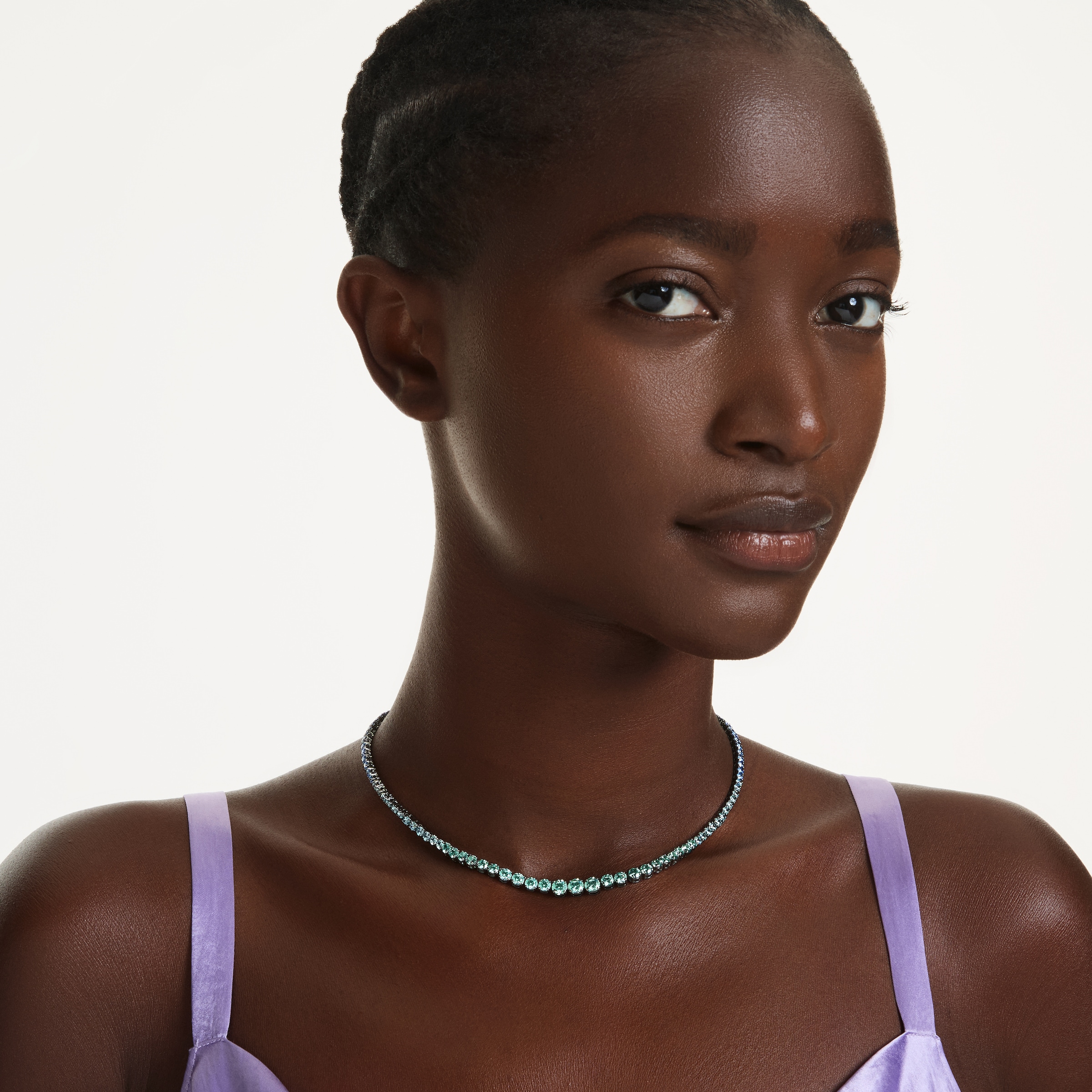 Swarovski Collier »Schmuck Geschenk Matrix Halskette Farbverlauf« mit Swarovski® Kristall