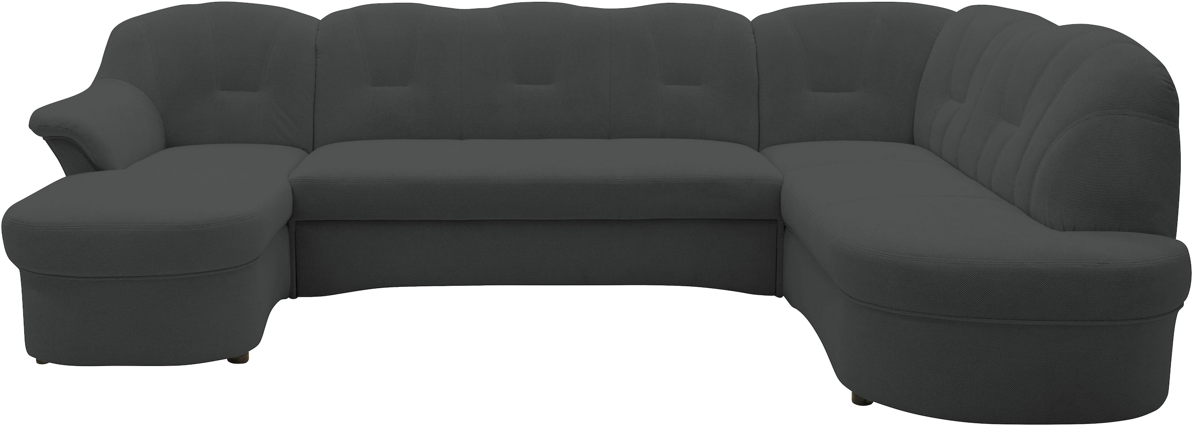 DOMO collection Wohnlandschaft »Flores auch in Leder-Bezug, B/T/H: 293/180/86 cm,  U-Form« wahlw. mit Bettfunktion, wahlw. mit Federkern,  Unser Dauertiefpreis