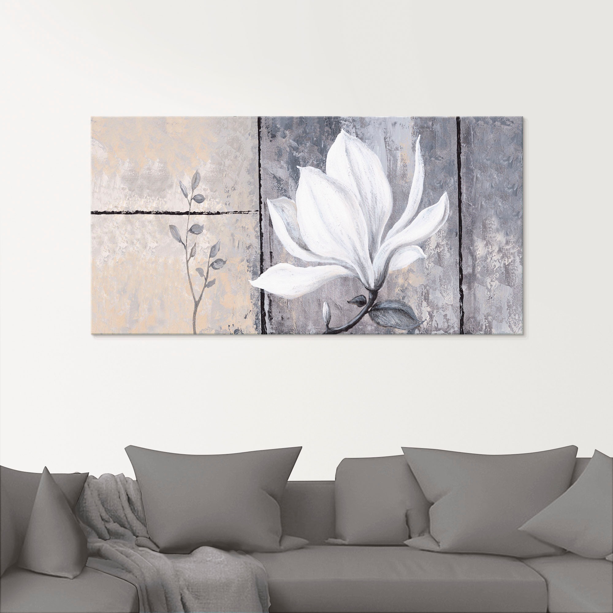 Artland Glasbild »Klassische Magnolie«, Blumen, (1 St.), in verschiedenen Größen