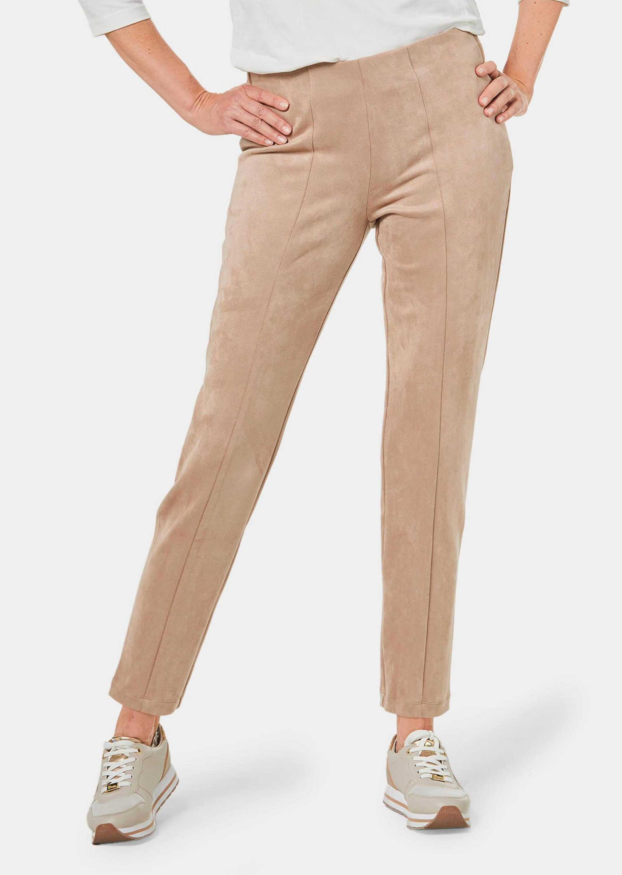 Thumbnail - GOLDNER 2-in-1-Hose "Kurzgröße Moderne Leggings in trendigem Velourslederimitat"