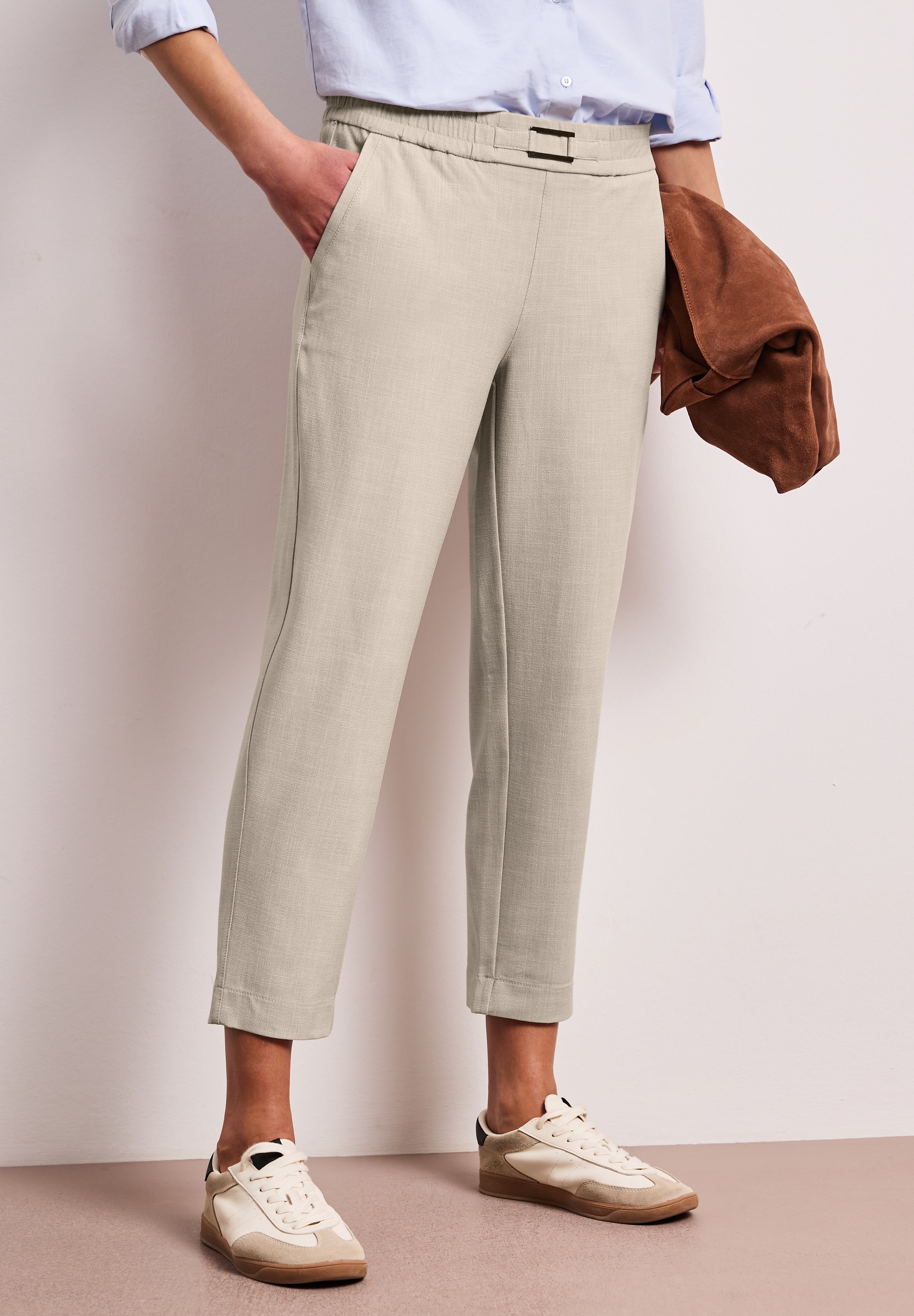 STREET ONE Stoffhose "Style Bonny" mit Schnalle