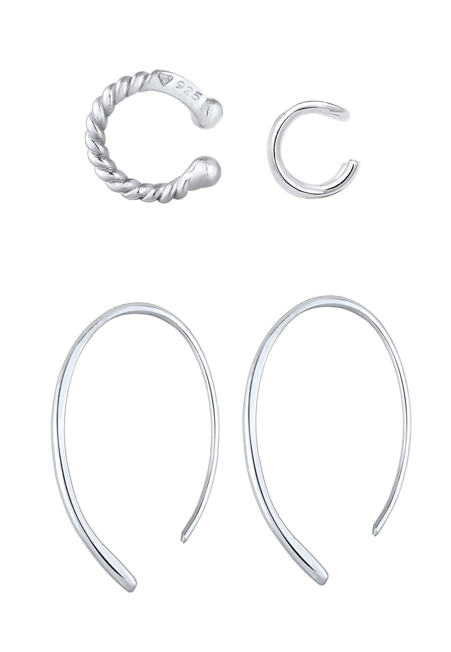 Elli Ohrring-Set »Basic Set Creolen Silber« kaufen | Blogger BAUR Trend 925 online Earcuff