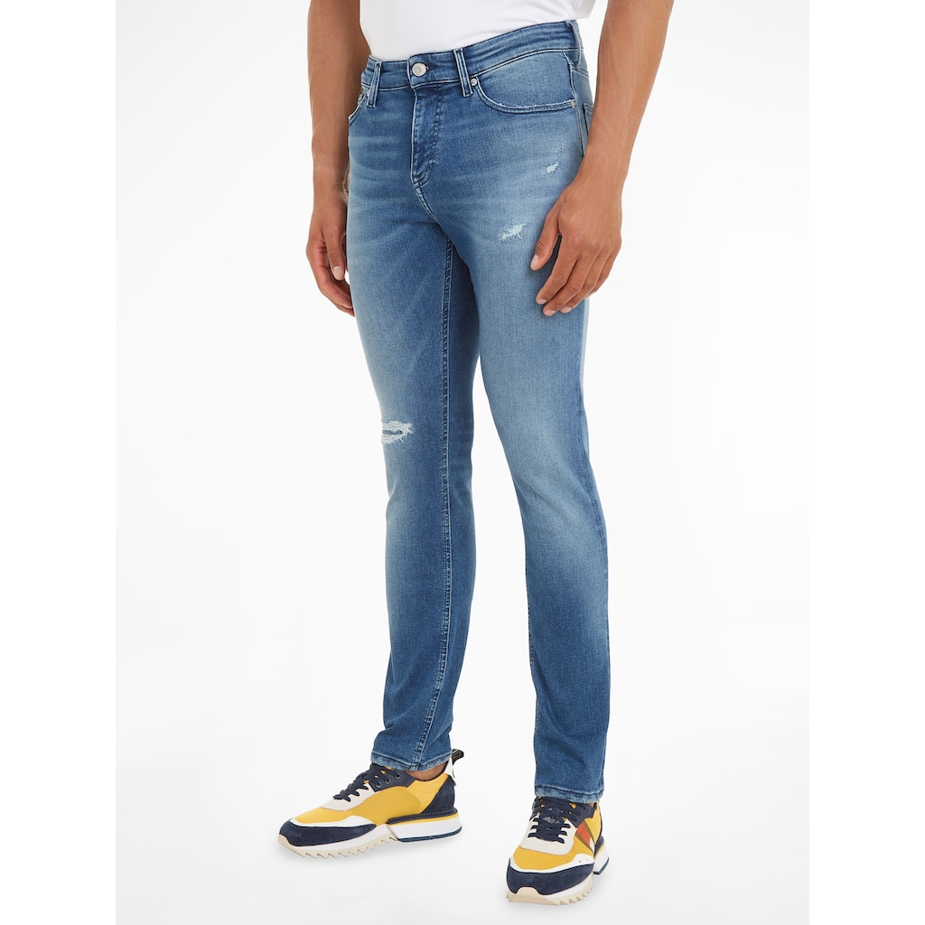 Tommy Jeans Slim-fit-Jeans »SCANTON SLIM«, mit Abrieb- und Destroyeddetails