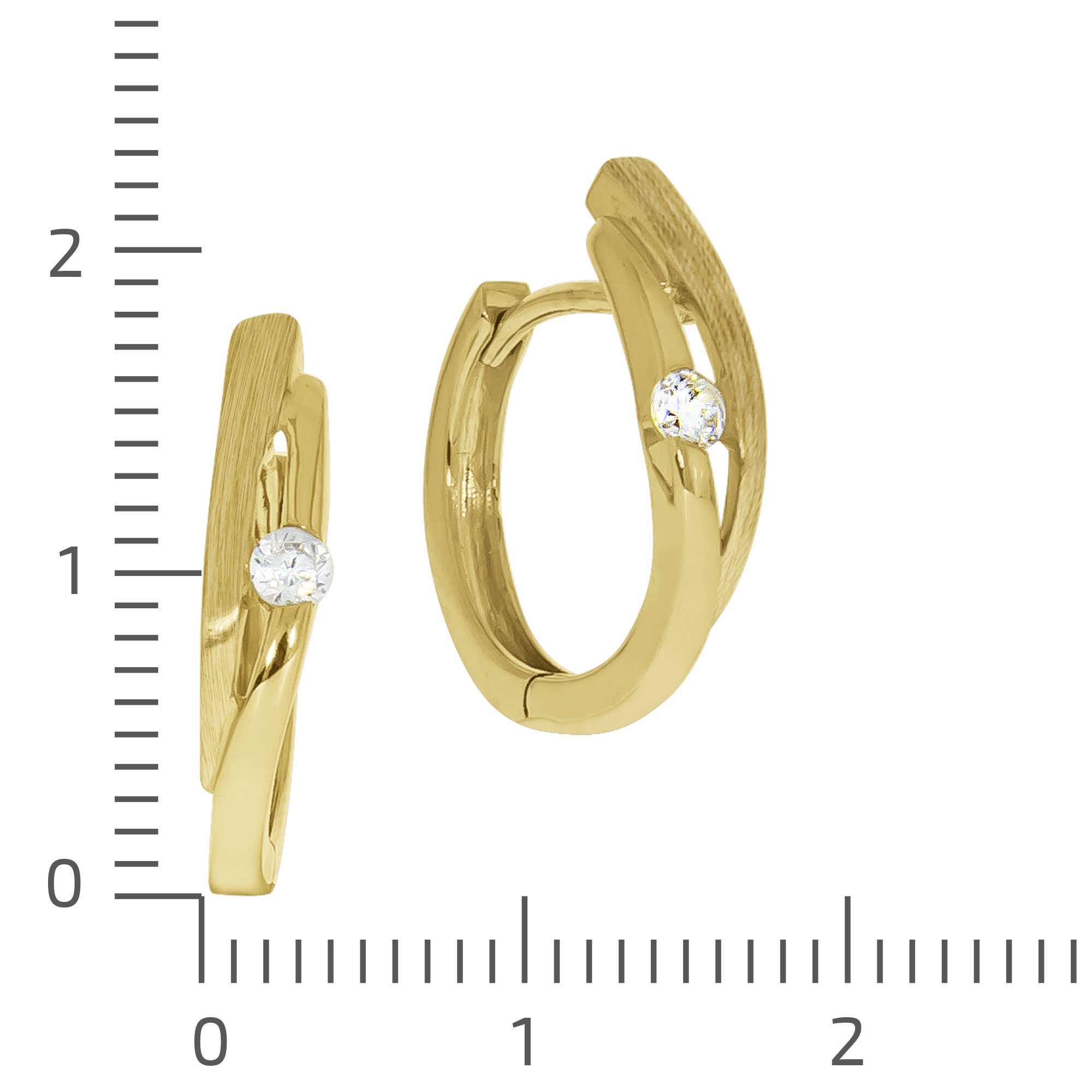 CELESTA Paar Creolen »375/- Gelbgold teilmattiert«