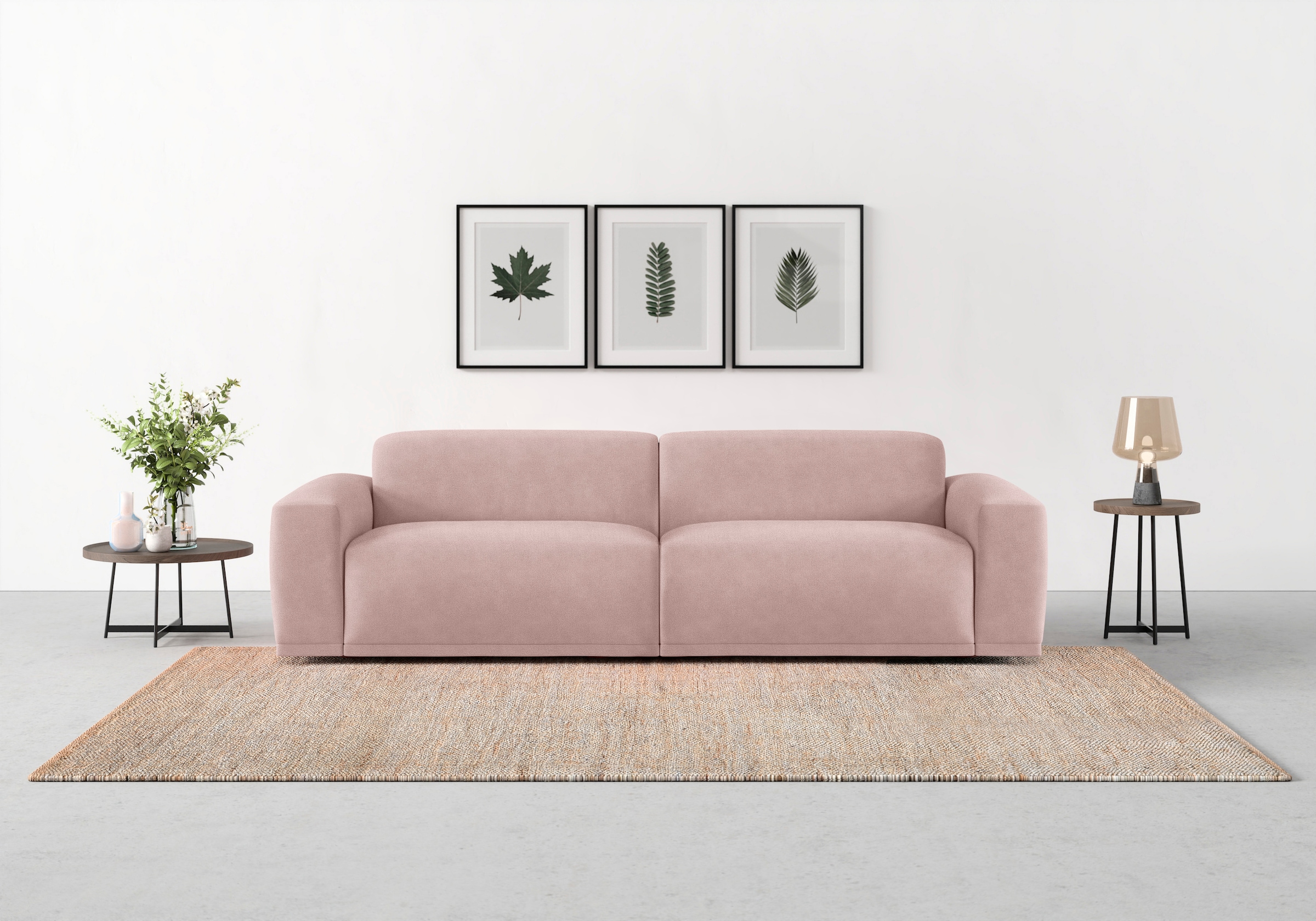 TRENDMANUFAKTUR Big-Sofa "Braga, mit hochwertigem Kaltschaum, Megasofa, in Cord erhältlich", modernes Big-Sofa, Couch mi