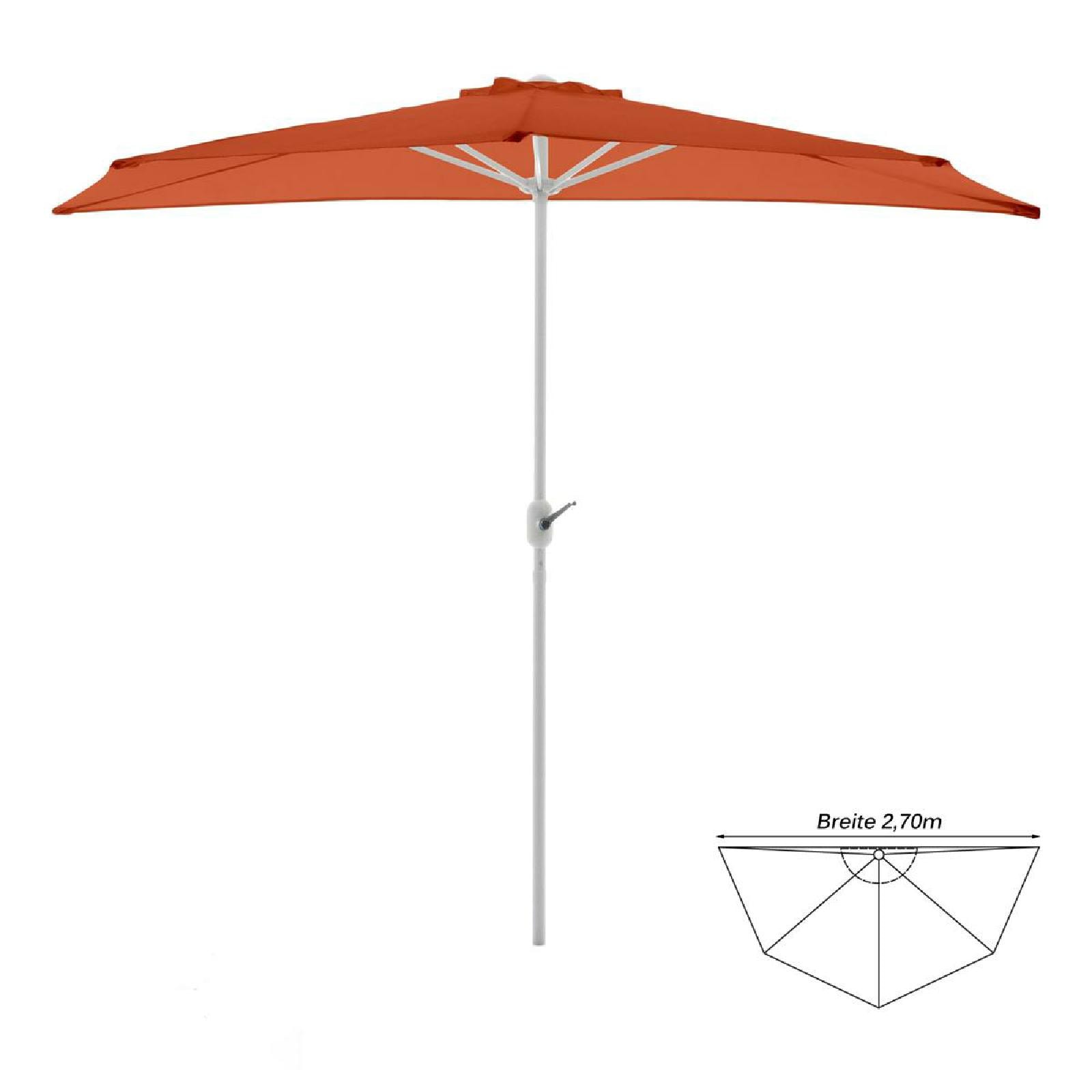 VCM Sonnenschirm »Sonnenschirm, halbrund orange«