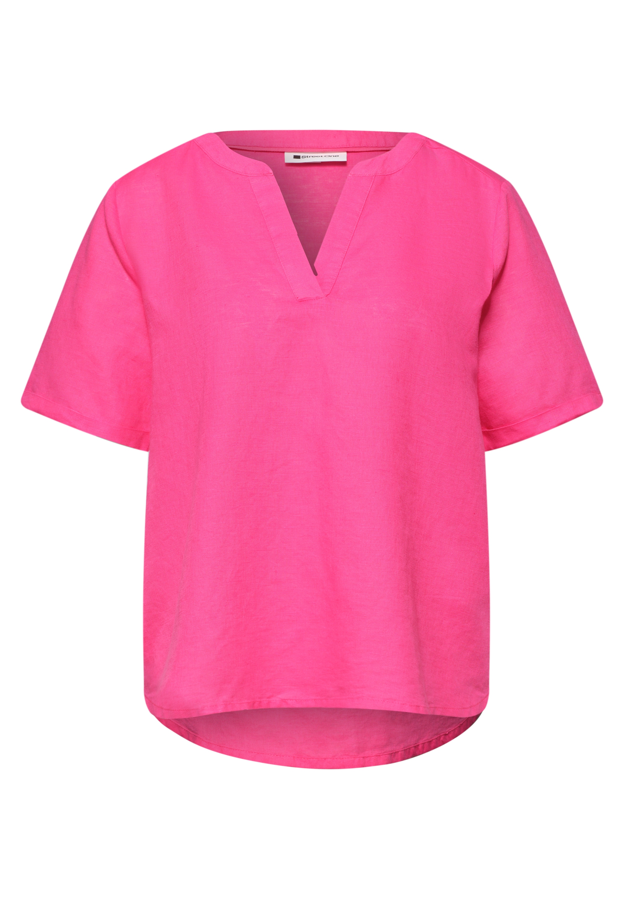 STREET ONE Shirtbluse mit Leinenanteil