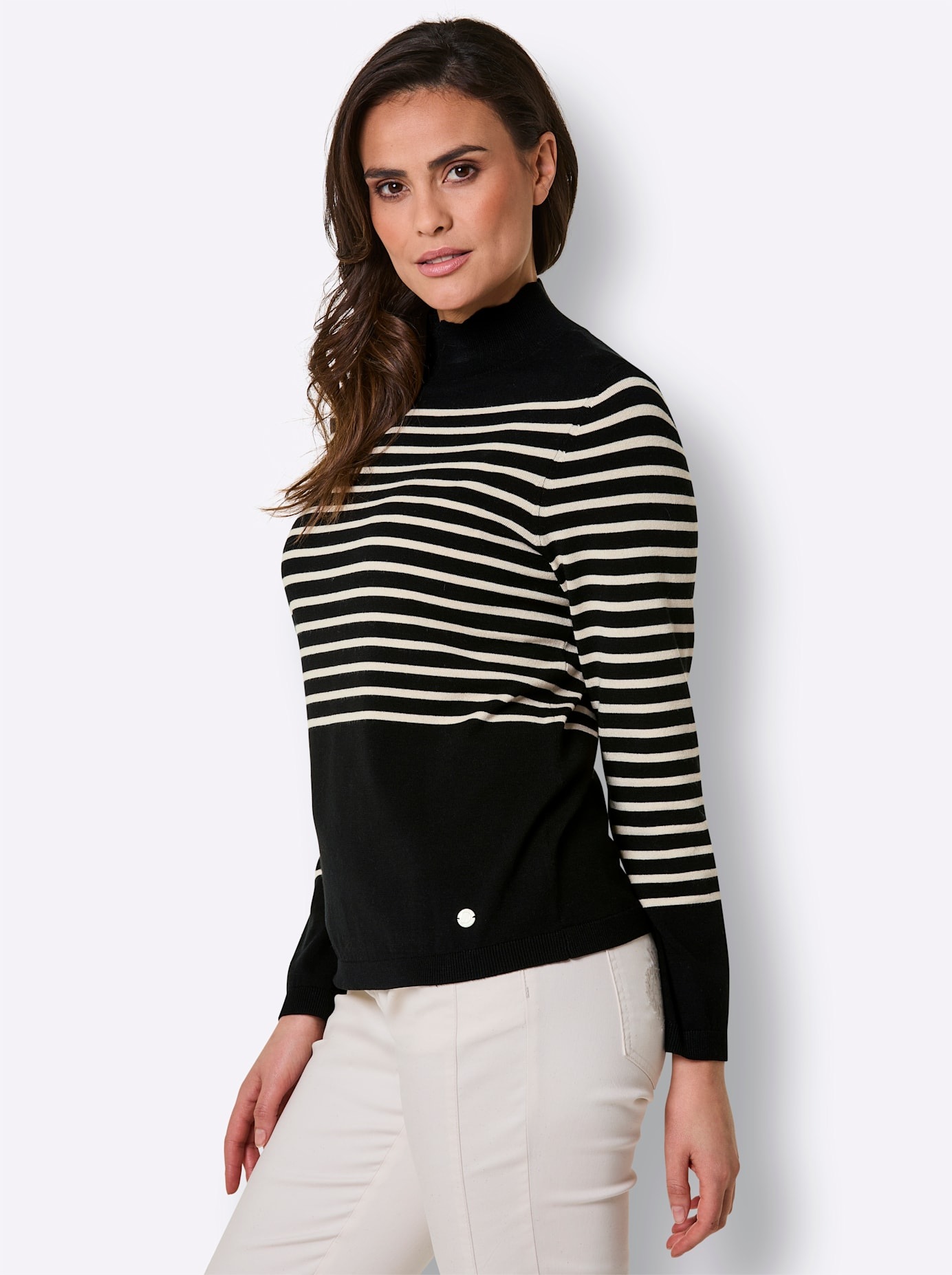 CREATION L PREMIUM Streifenpullover »Lyocell-Mix-Pullover«