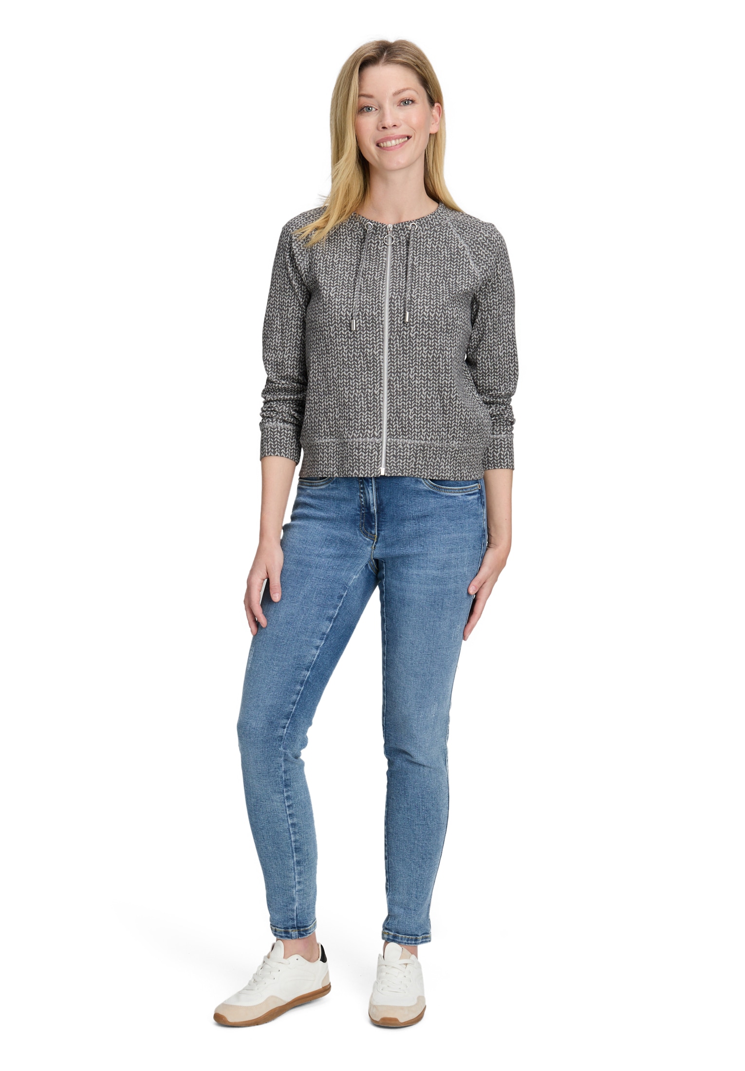 Betty Barclay Sweatjacke »Damen Shirtjacke mit Rippenstruktur«