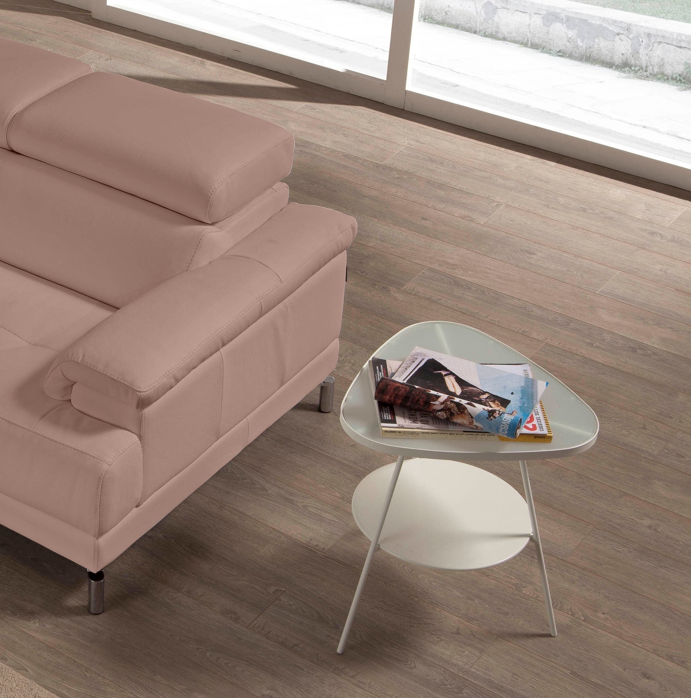 Egoitaliano Ecksofa »Soul, Design und Sitzkomfort auf hohem Niveau, tolle Details, L-Form«, mit Recamiere, inkl. Kopfteilverstellung