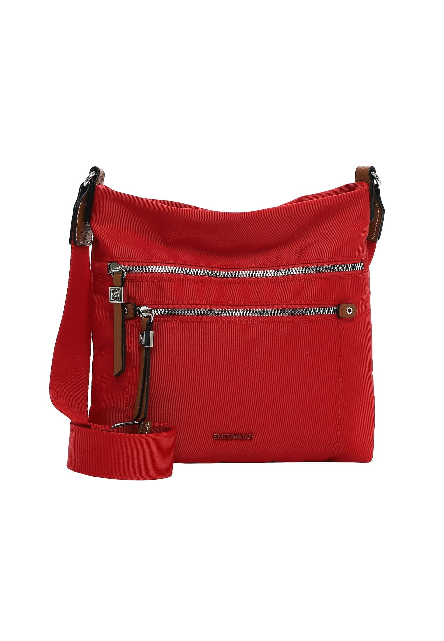 Umhängetasche EMILY & NOAH "Umhängetasche E&N Esther", Damen, Gr. B/H/T: 29cm x 22cm x 4cm 0, rot (rot 600), Polyester, Taschen Umhängetasche