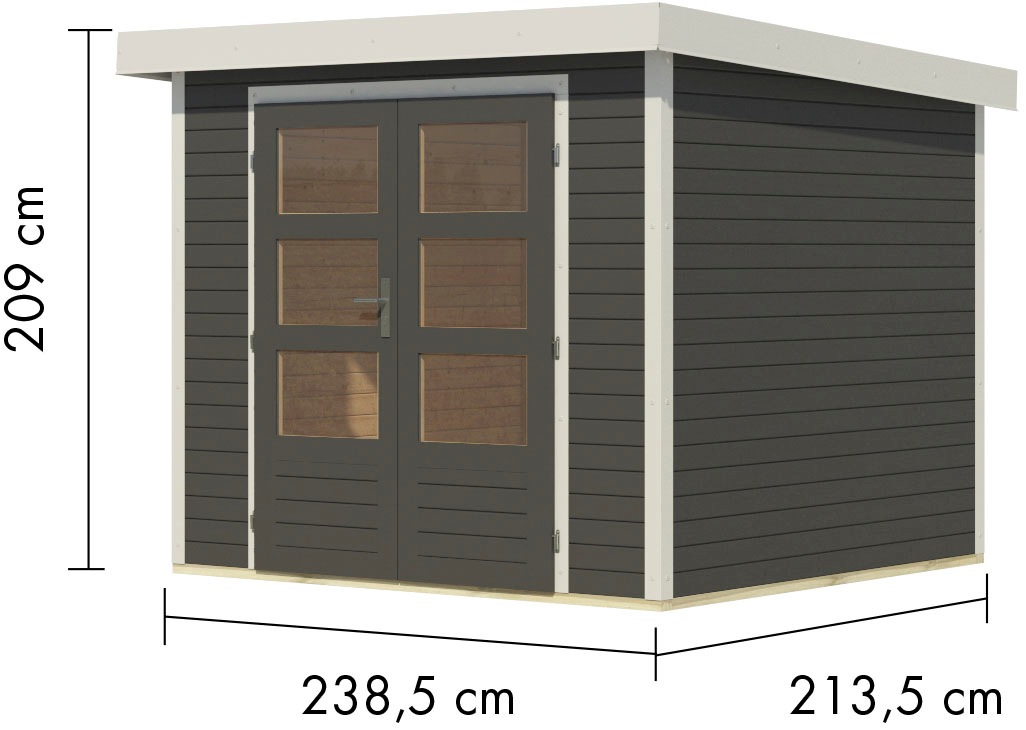 Karibu Gartenhaus »Jupiter 3 B«, in verschiedenen Farben
