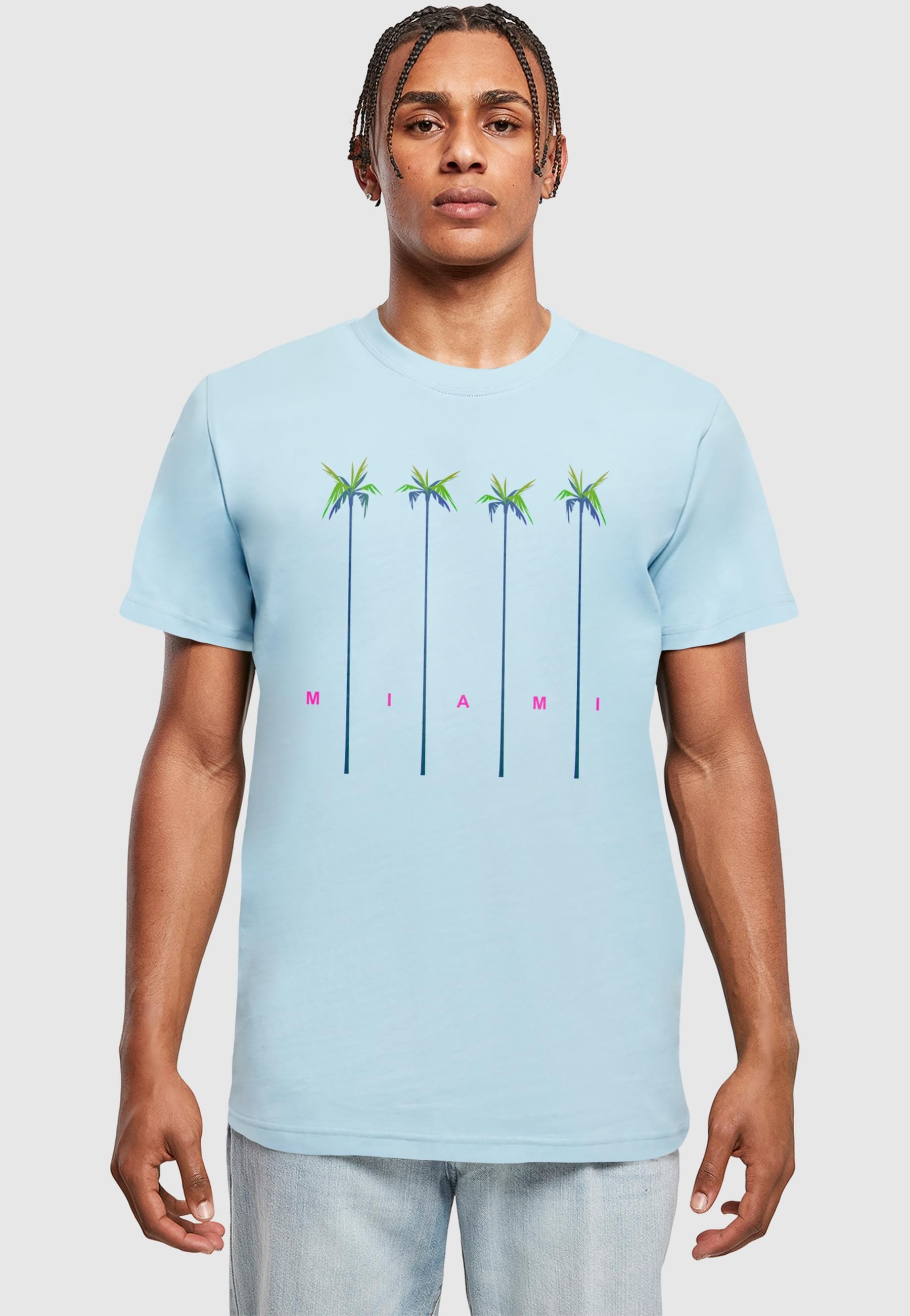 MisterTee T-Shirt »MisterTee Herren Miami Palms Tee«, (1 tlg.)