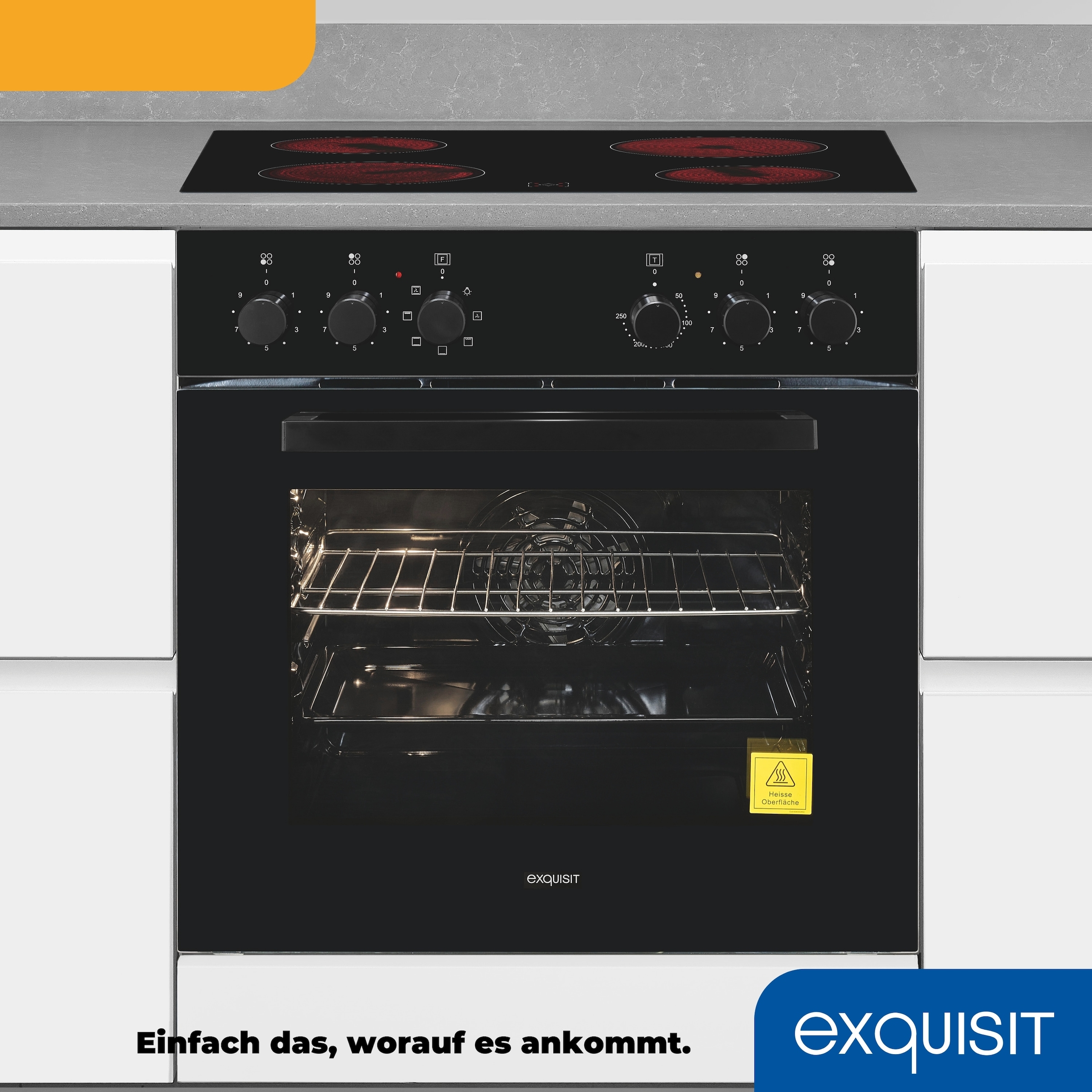 exquisit Elektro-Herd-Set »EHE256-U-020 schwarz«