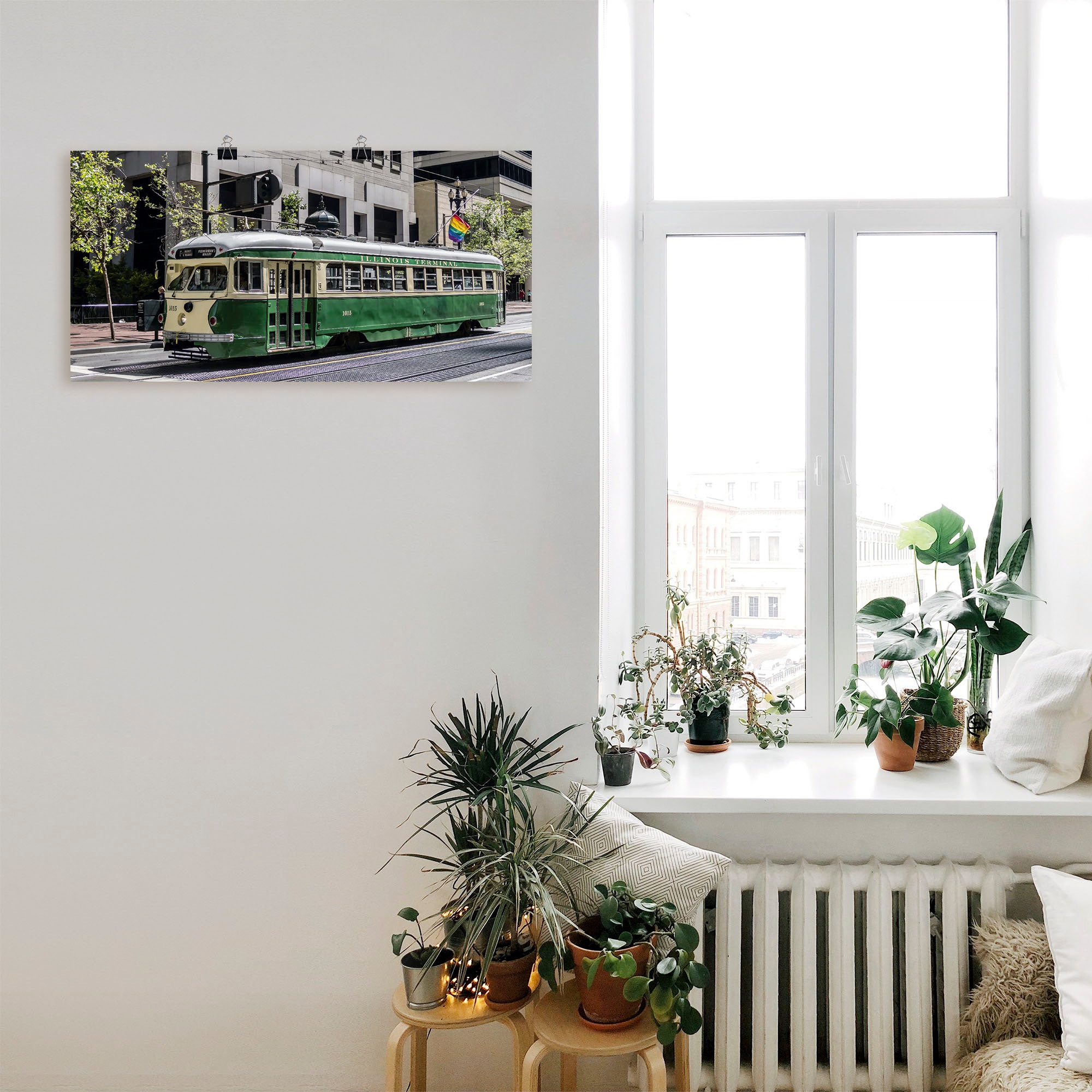 Artland Wandbild »Historische Straßenbahn in San Francisco«, Züge, (1 St.), als Alubild, Leinwandbild, Wandaufkleber oder Poster in versch. Größen