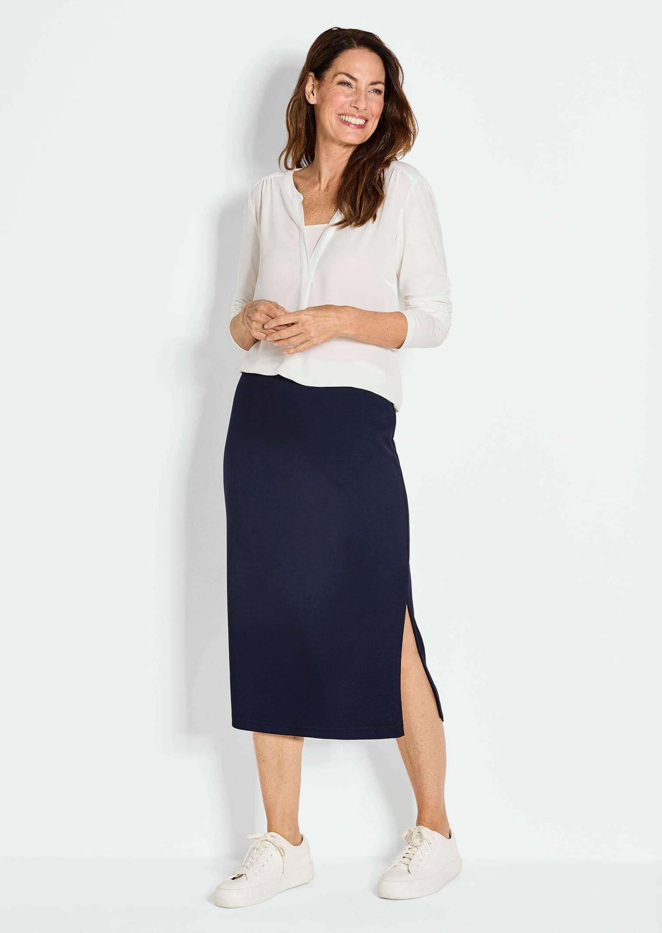 GOLDNER Jerseyrock "Midirock mit Schlupfbund" günstig online kaufen