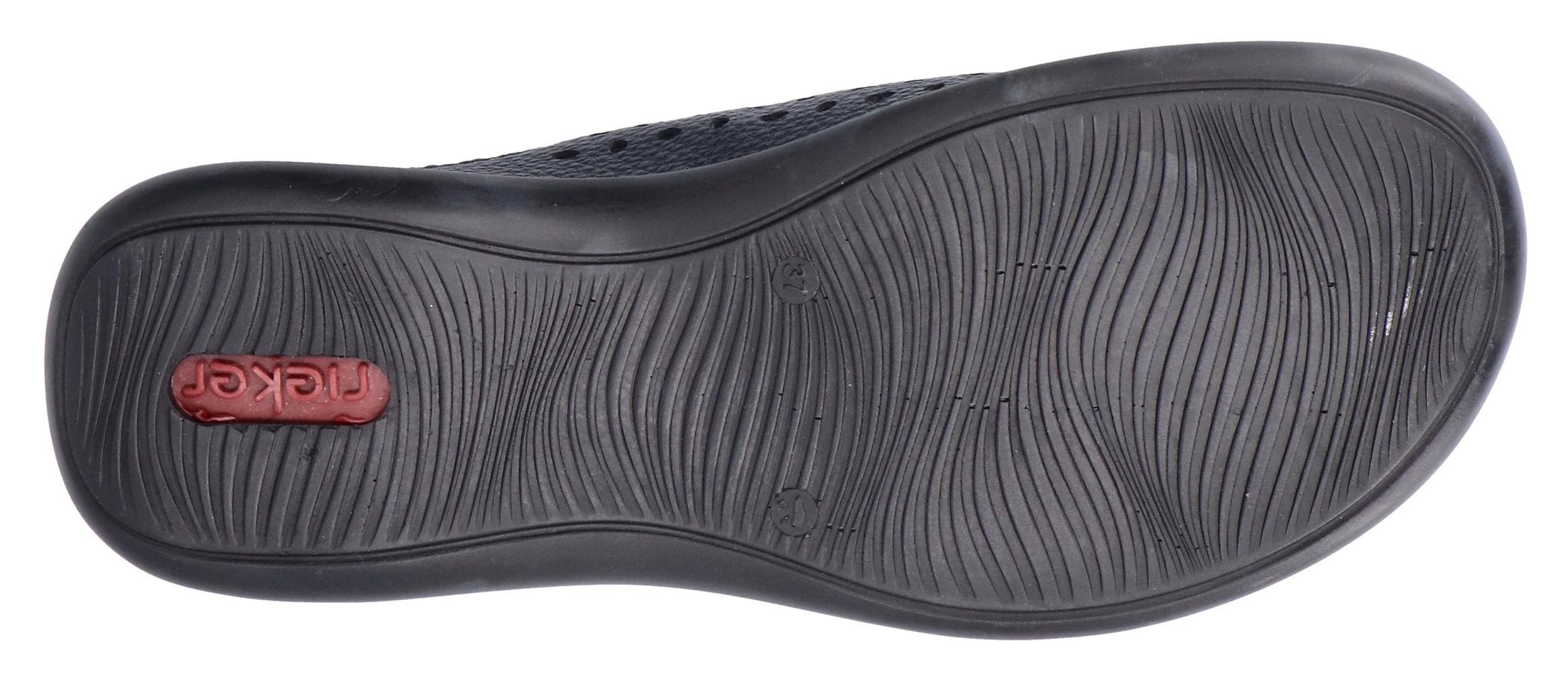 Rieker Clog, Schlupfschuh, Hausschuh, Sommerschuh mit Perforation