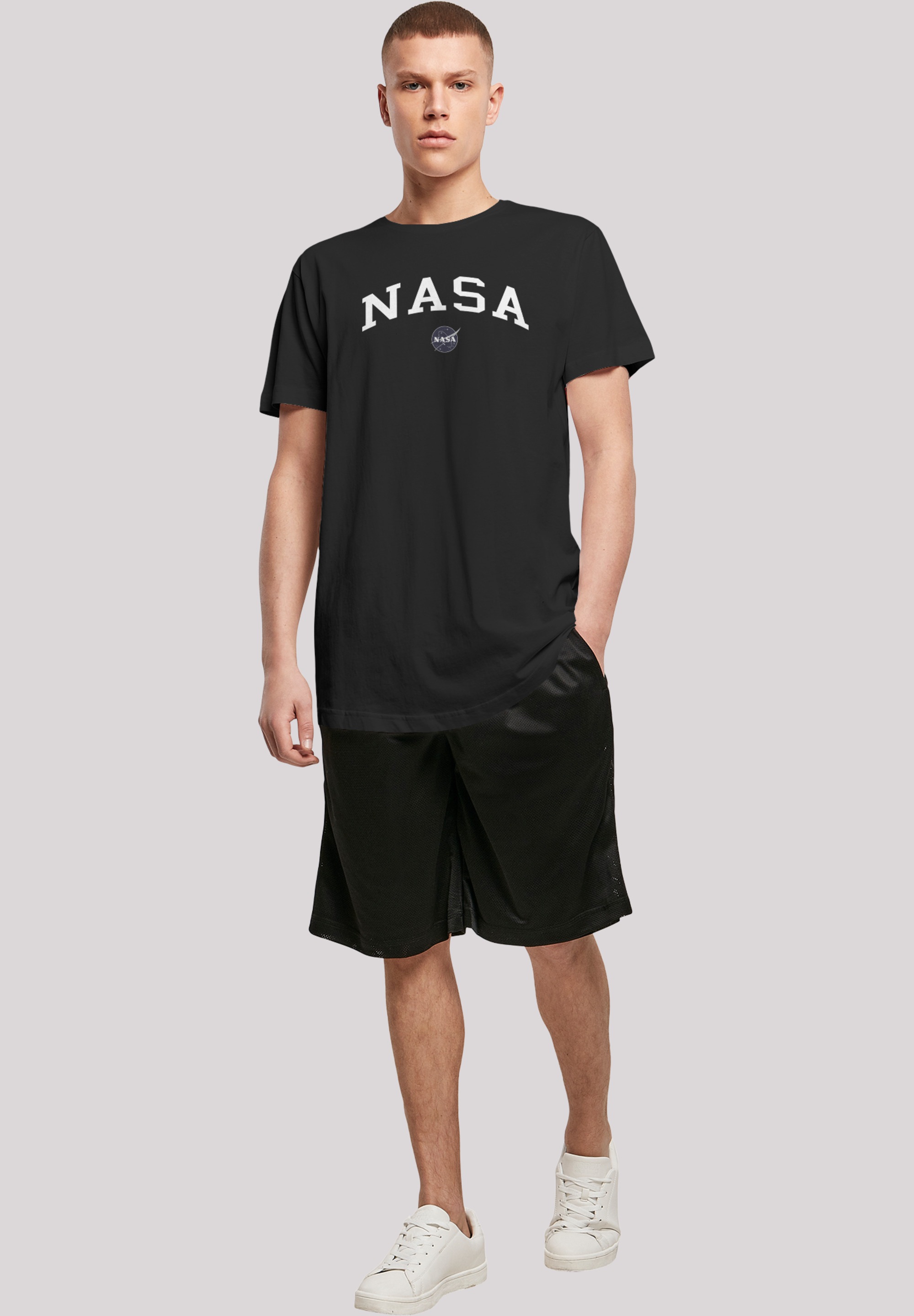 F4NT4STIC T-Shirt »Long Cut T-Shirt 'NASA Collegiate Logo'«, Herren,Premium Merch,Lang,Longshirt,Bedruckt