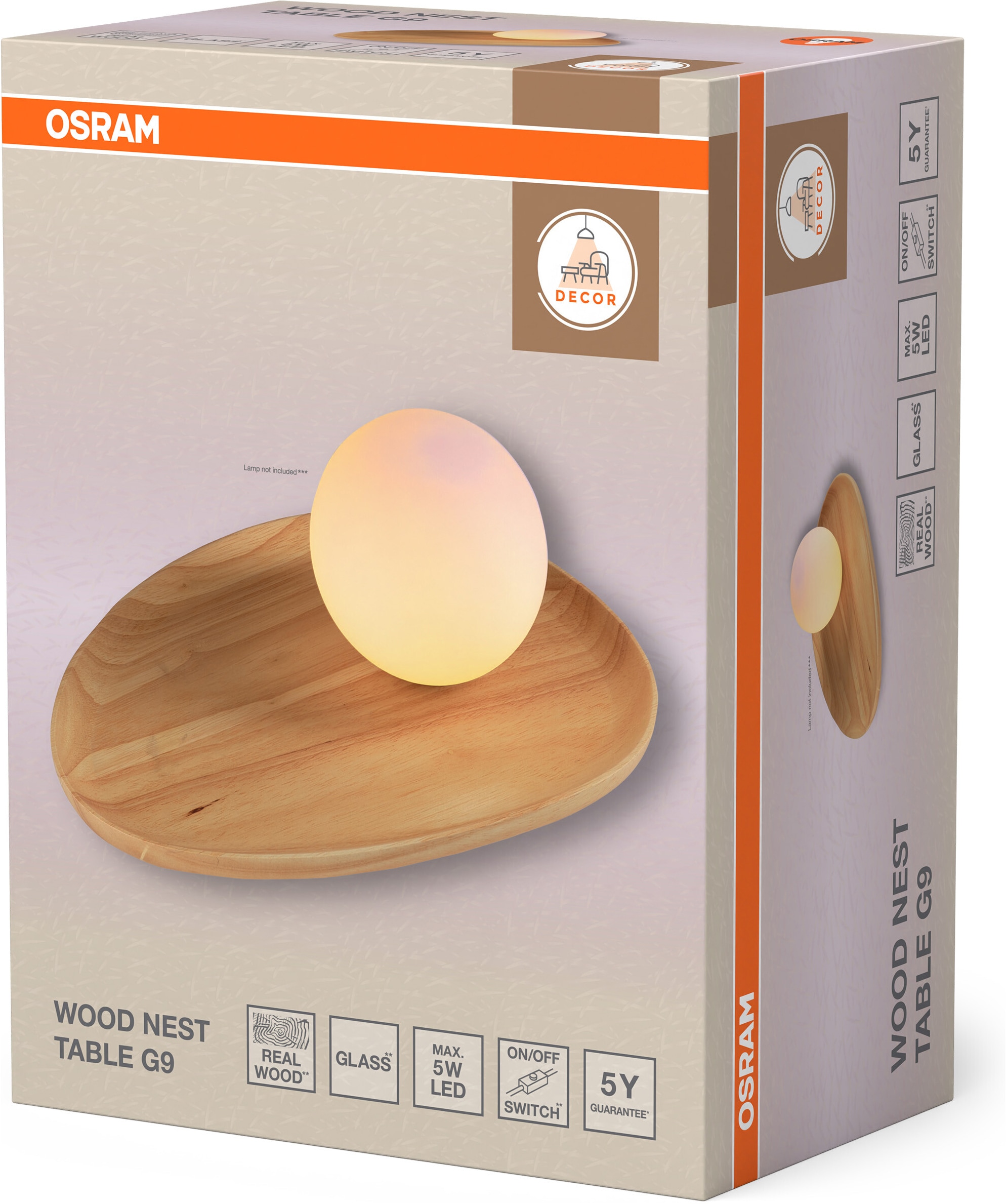 Osram Tischleuchte »Decor Acacia-Wood Nest« G9 1 Stk. braun, Fassung G9