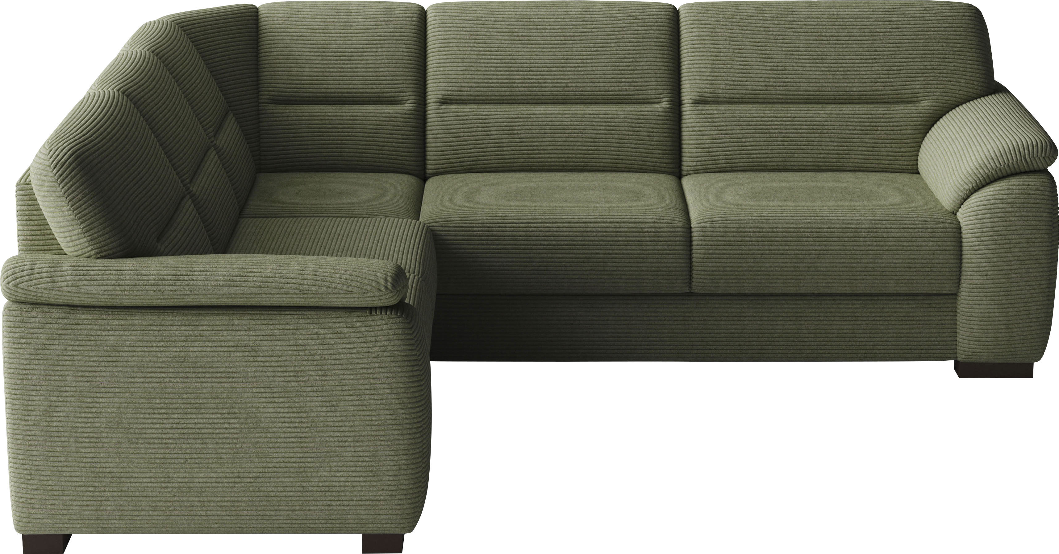 sit&more Ecksofa "Montego L-Form, B: 256 cm, große Stoffauswahl, Komfortsitzhöhe 46 cm" mit Schlaffunktion und Schubkasten mit Stauraum