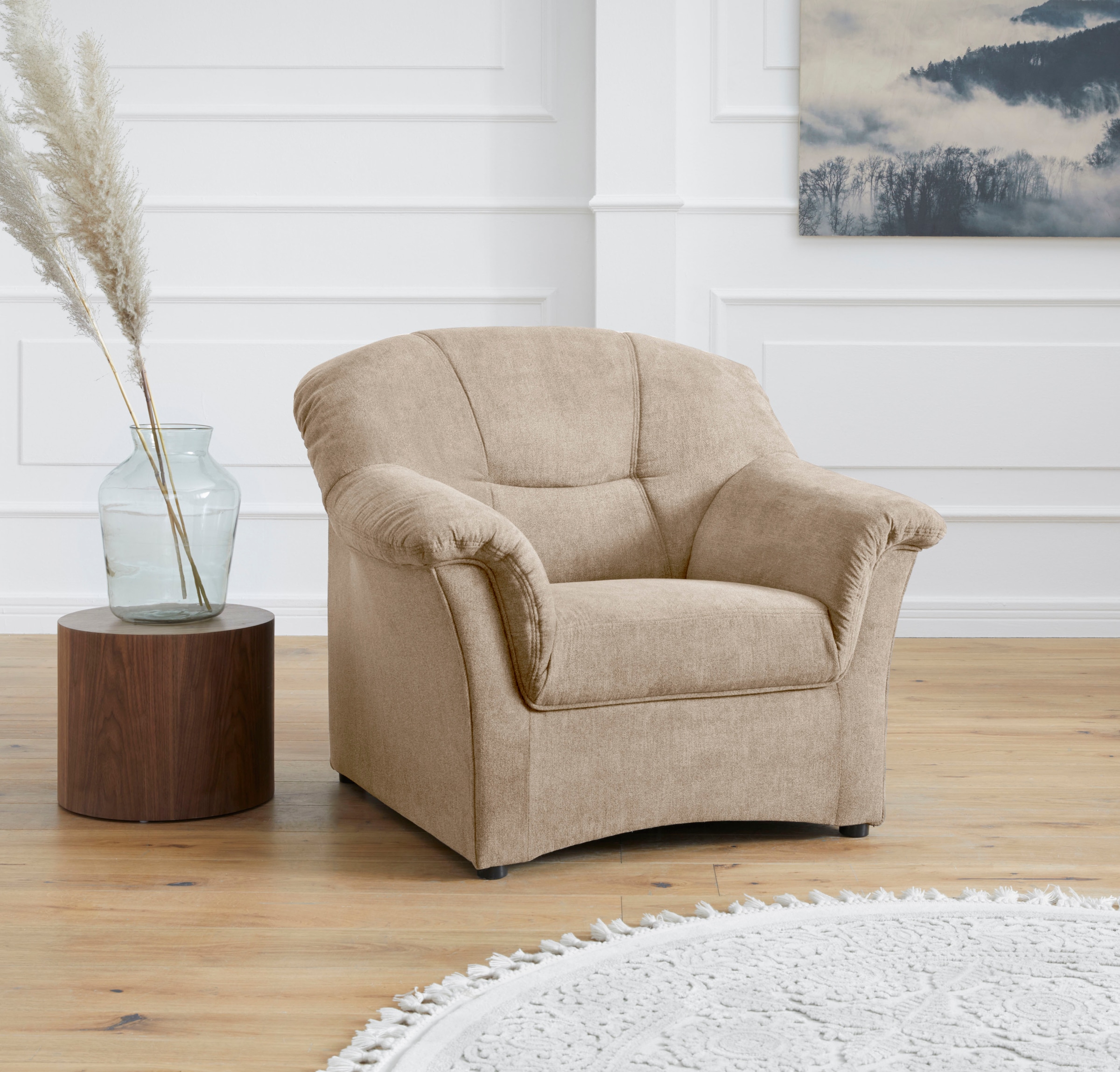 DOMO collection Sessel "SARAFINA Breite 102 cm, auch mit Federkern für noch mehr Sitzkomfort" whlw. mit Federkern, elegantes Design