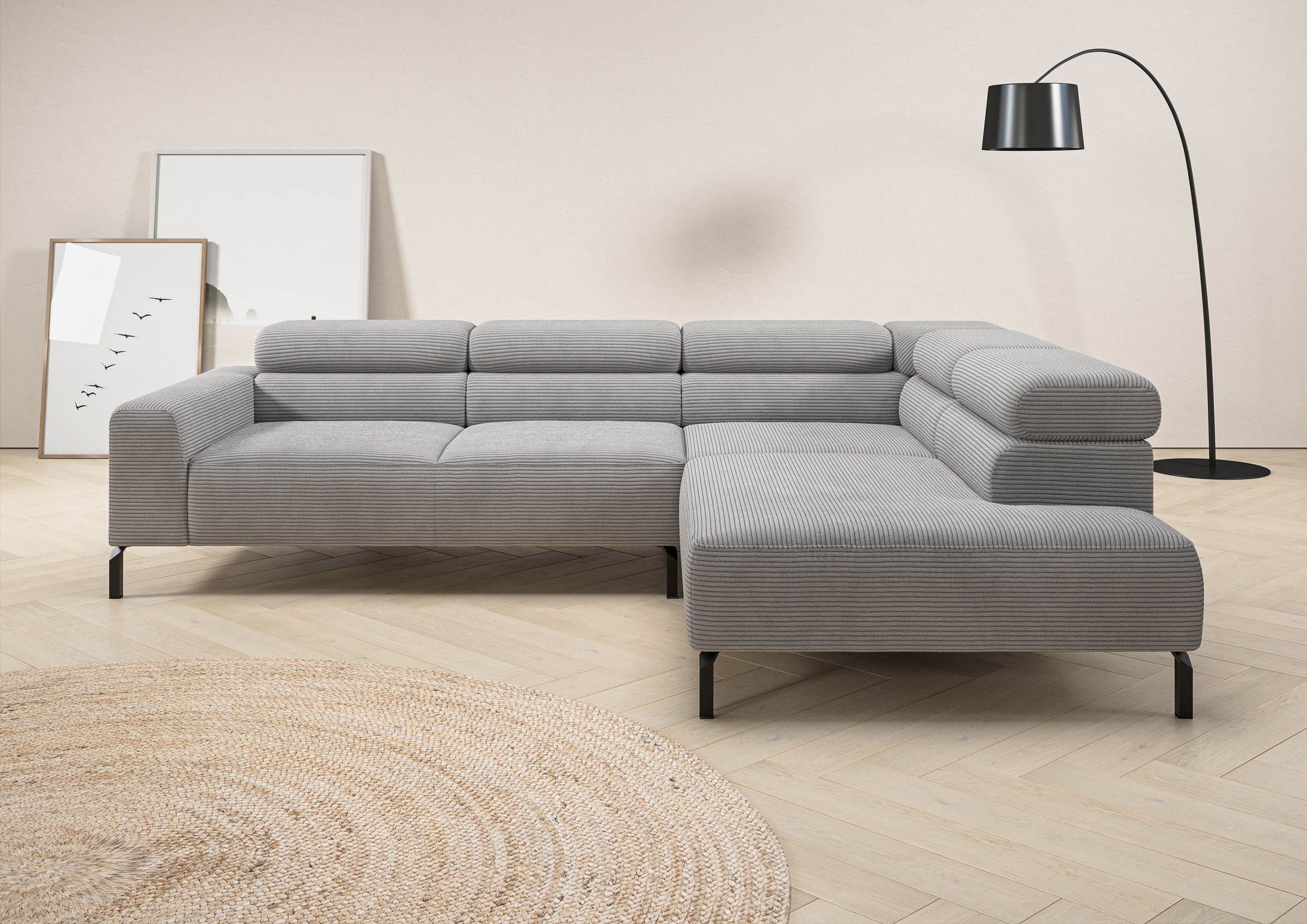 Home affaire Ecksofa "Antonelli, L-Form, inkl. Kopfteilverstellung, Breite günstig online kaufen