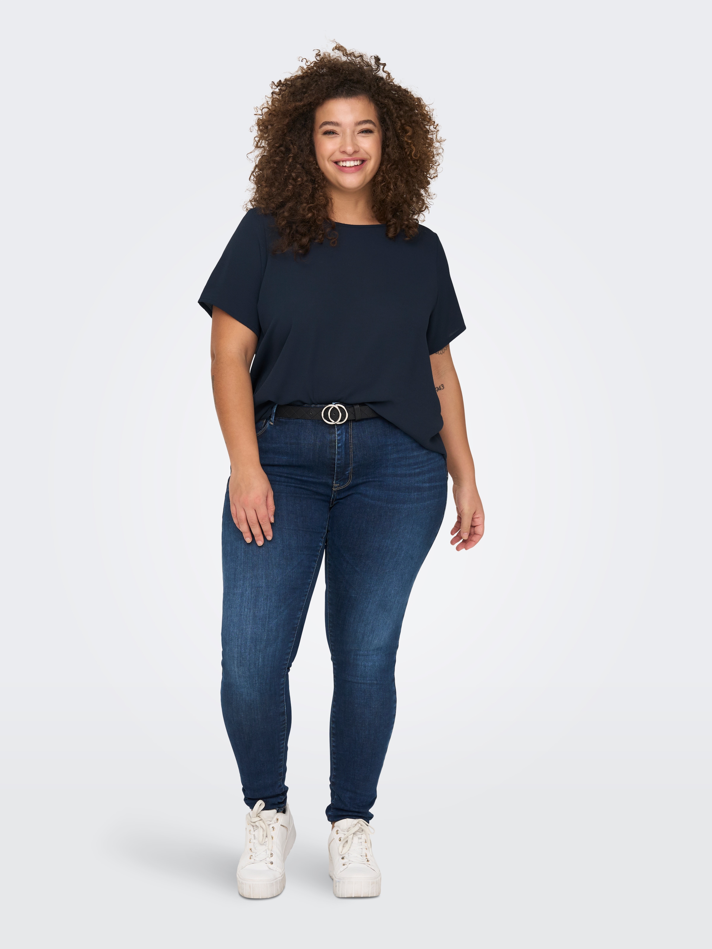 ONLY CARMAKOMA Shirtbluse »CARVICA SS TOP WVN NOOS«